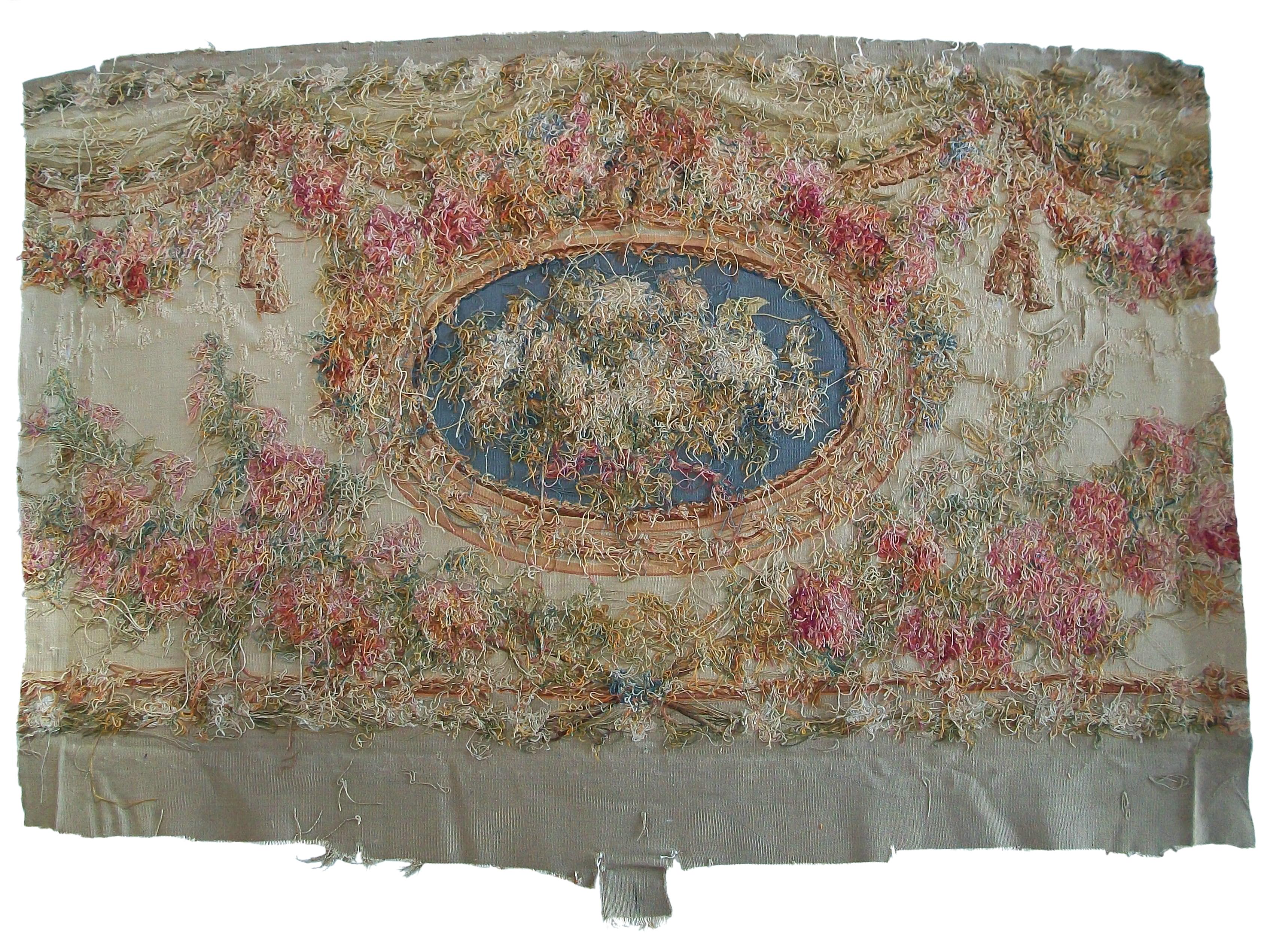 Pierre Adrien Chabal, Louis XVI Style Beauvais Tapestry Panel, France - C.1855 For Sale 1
