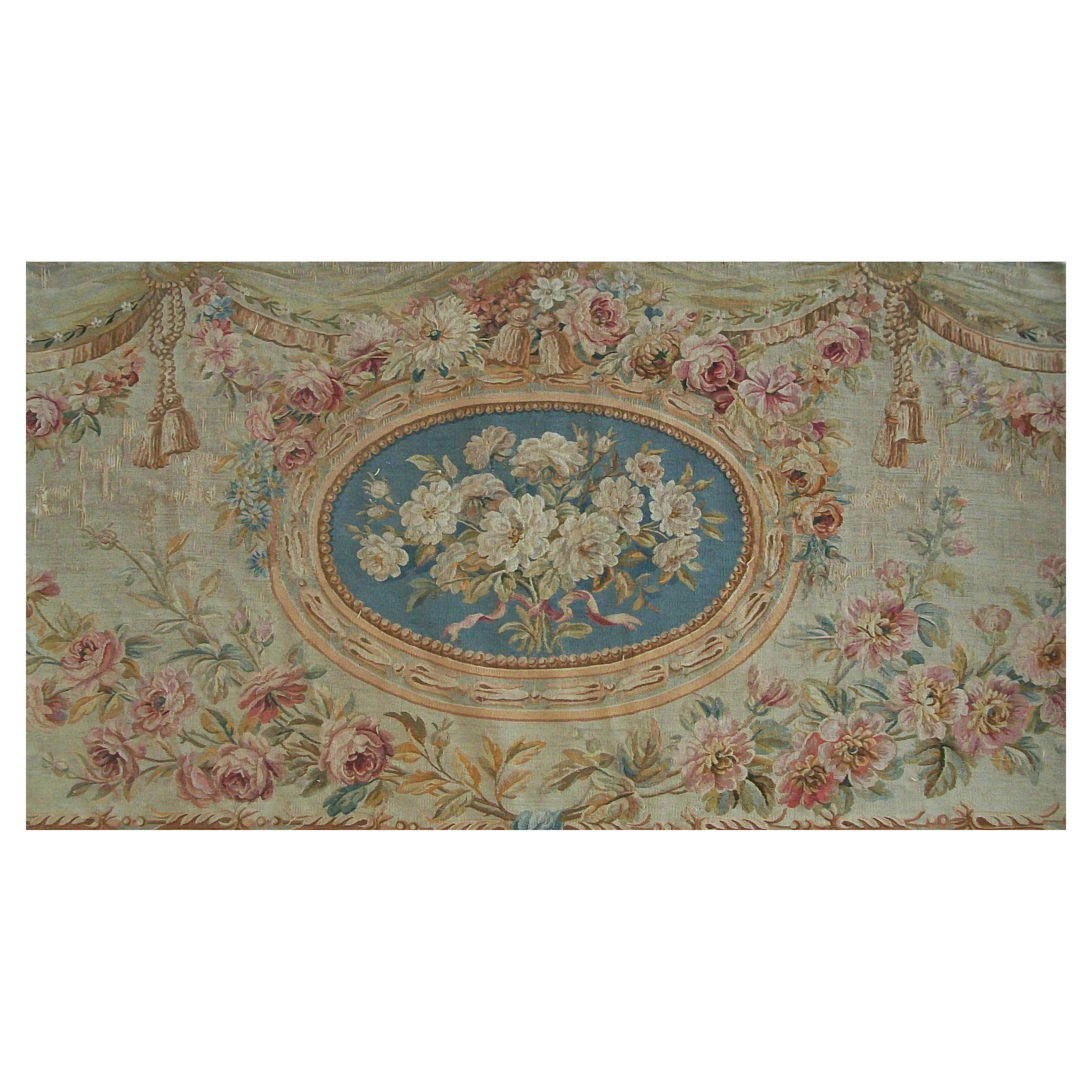 Pierre Adrien Chabal, Louis XVI Style Beauvais Tapestry Panel, France - C.1855