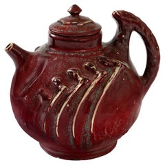 Antique Pierre-Adrien Dalpayrat Glazed Ceramic Teapot