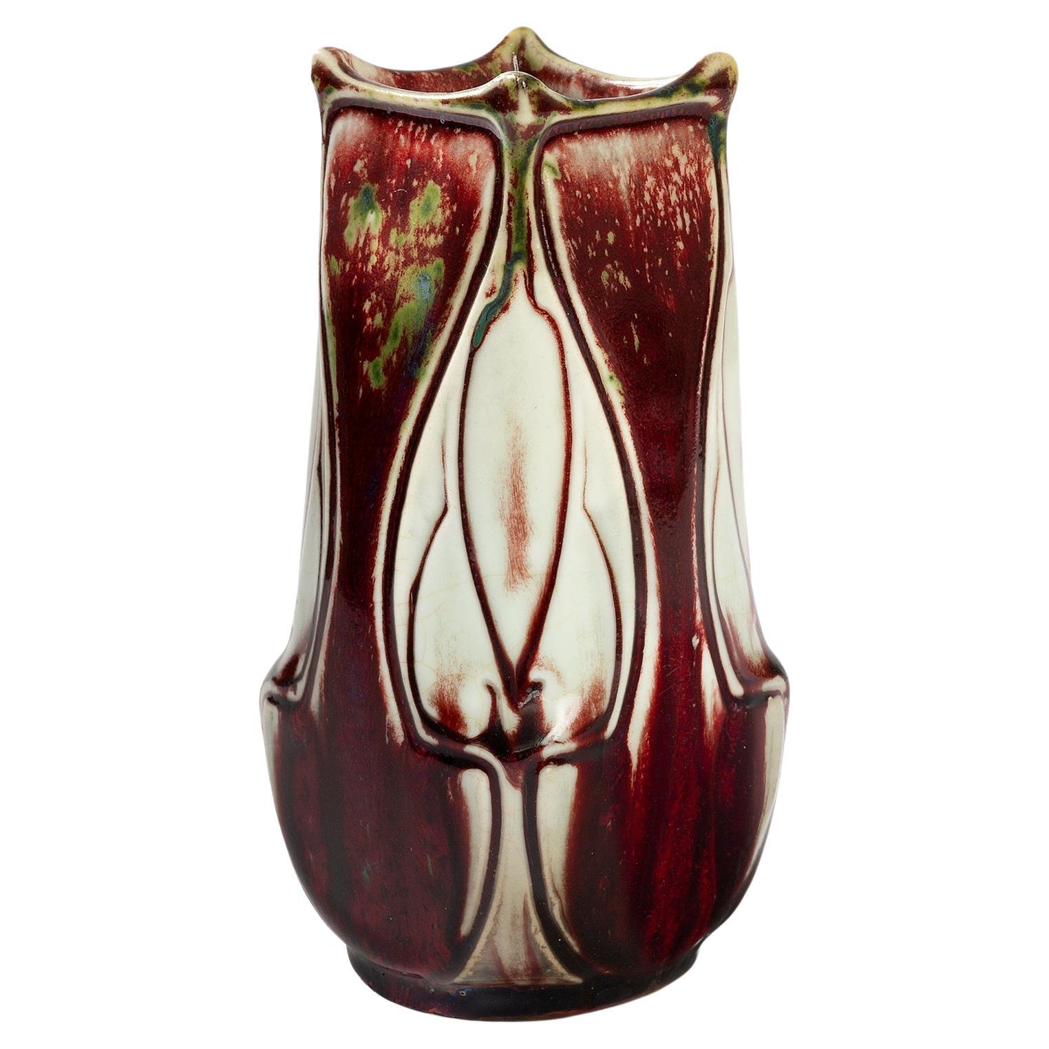 Pierre-Adrien Dalpayrat Glazed Ceramic Vase For Sale