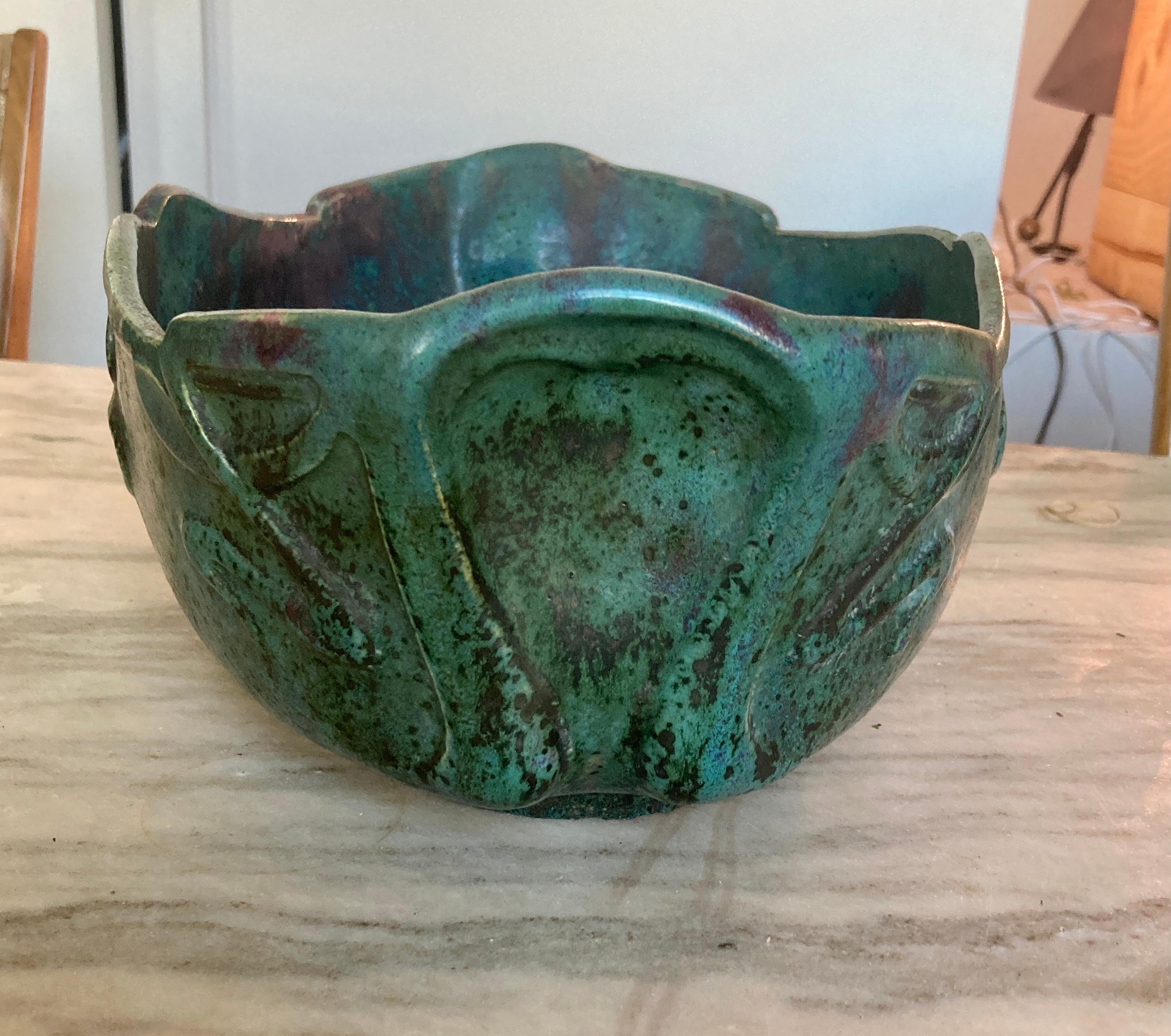 French Pierre-Adrien Dalpayrat, Large Art Nouveau Centerpiece Bowl For Sale