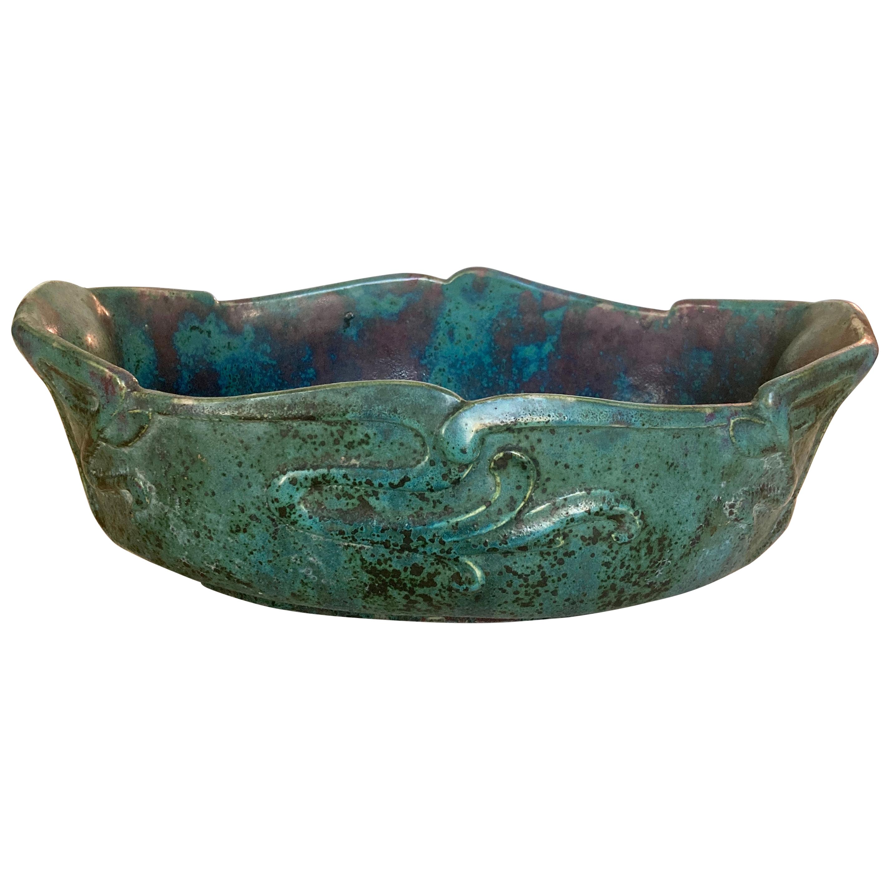 Pierre-Adrien Dalpayrat, Large Art Nouveau Centerpiece Bowl For Sale