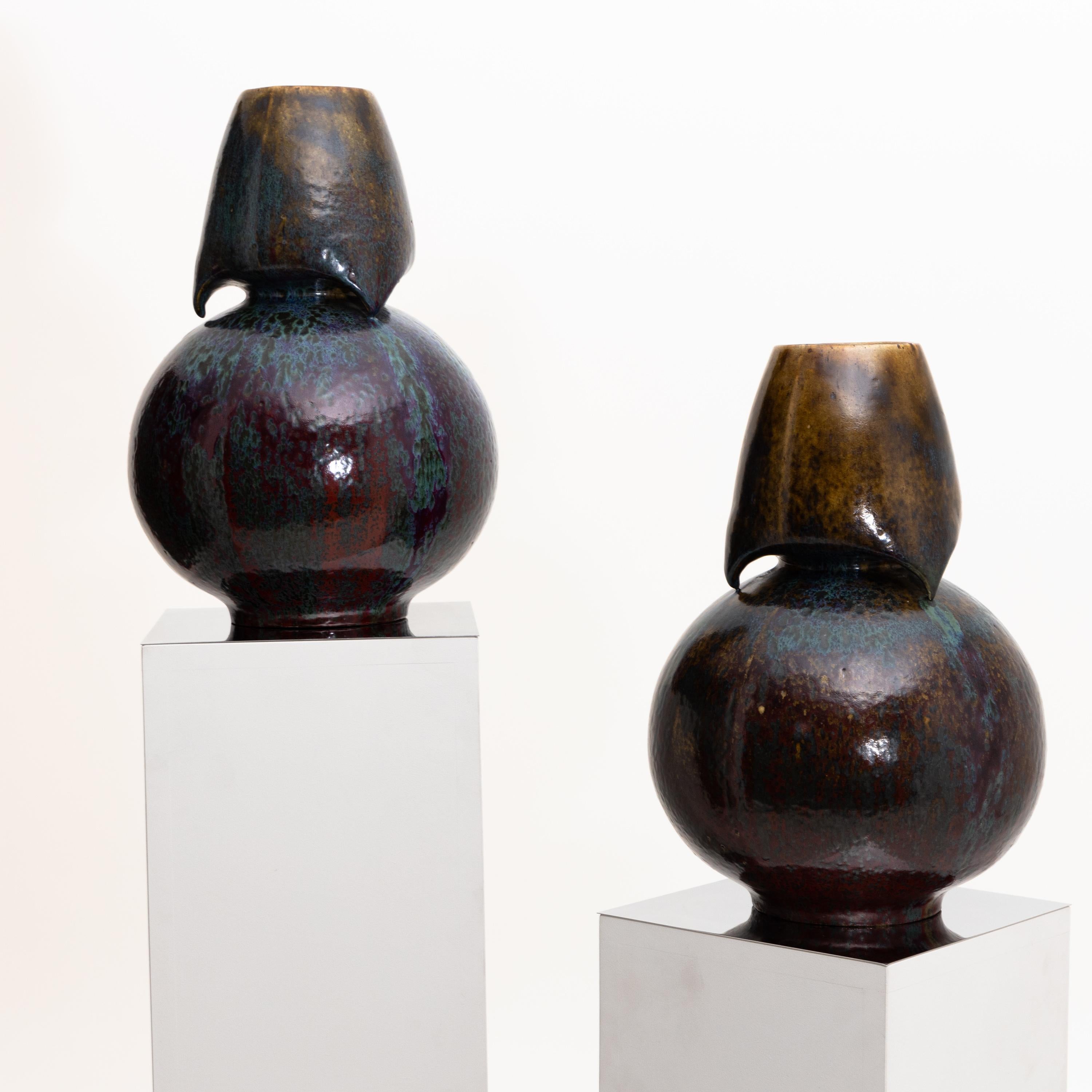 Pierre-Adrien Dalpayrat, Stoneware Vases, France, Early 20th Century 2