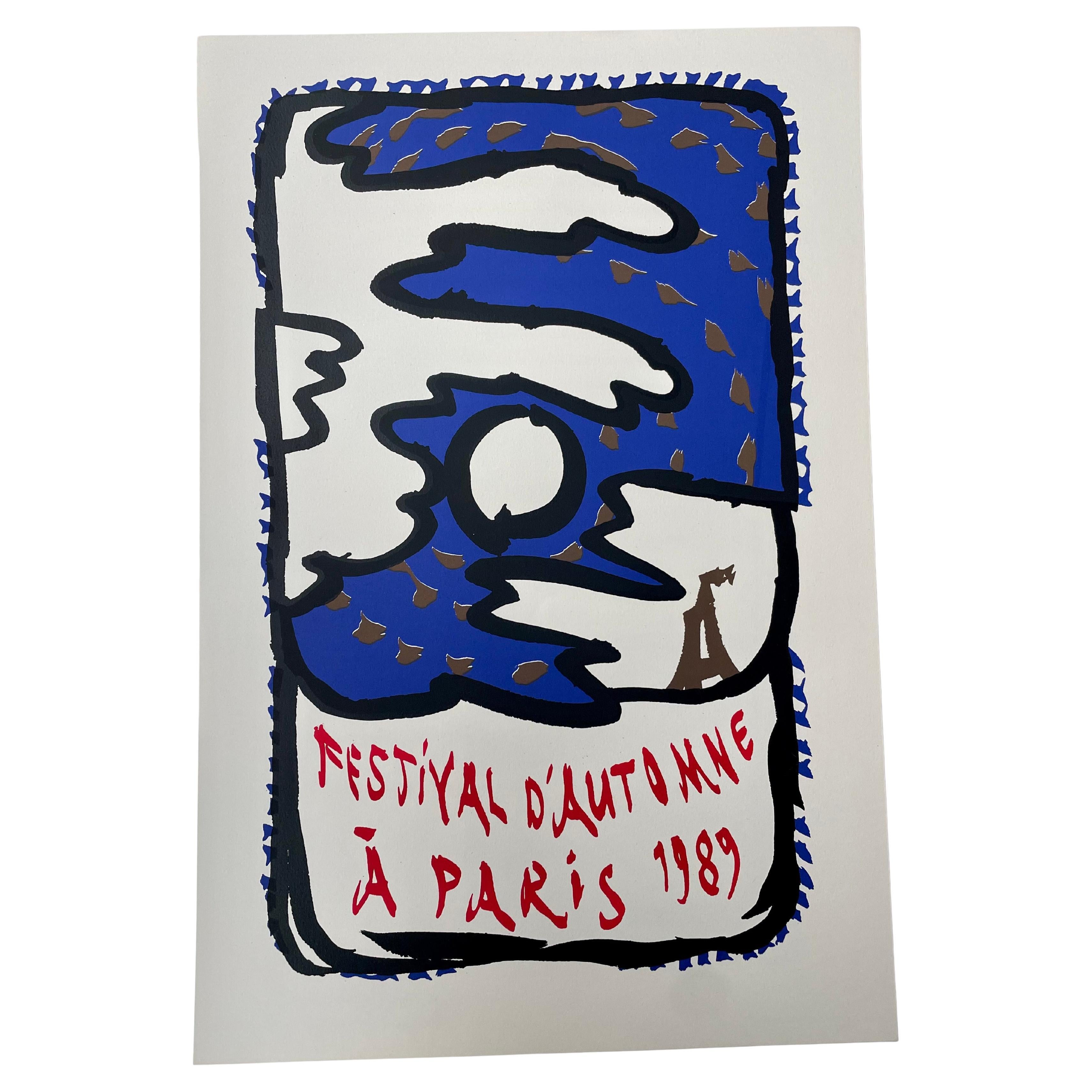 Pierre Alechinsky, serigrafía Torre Eiffel
