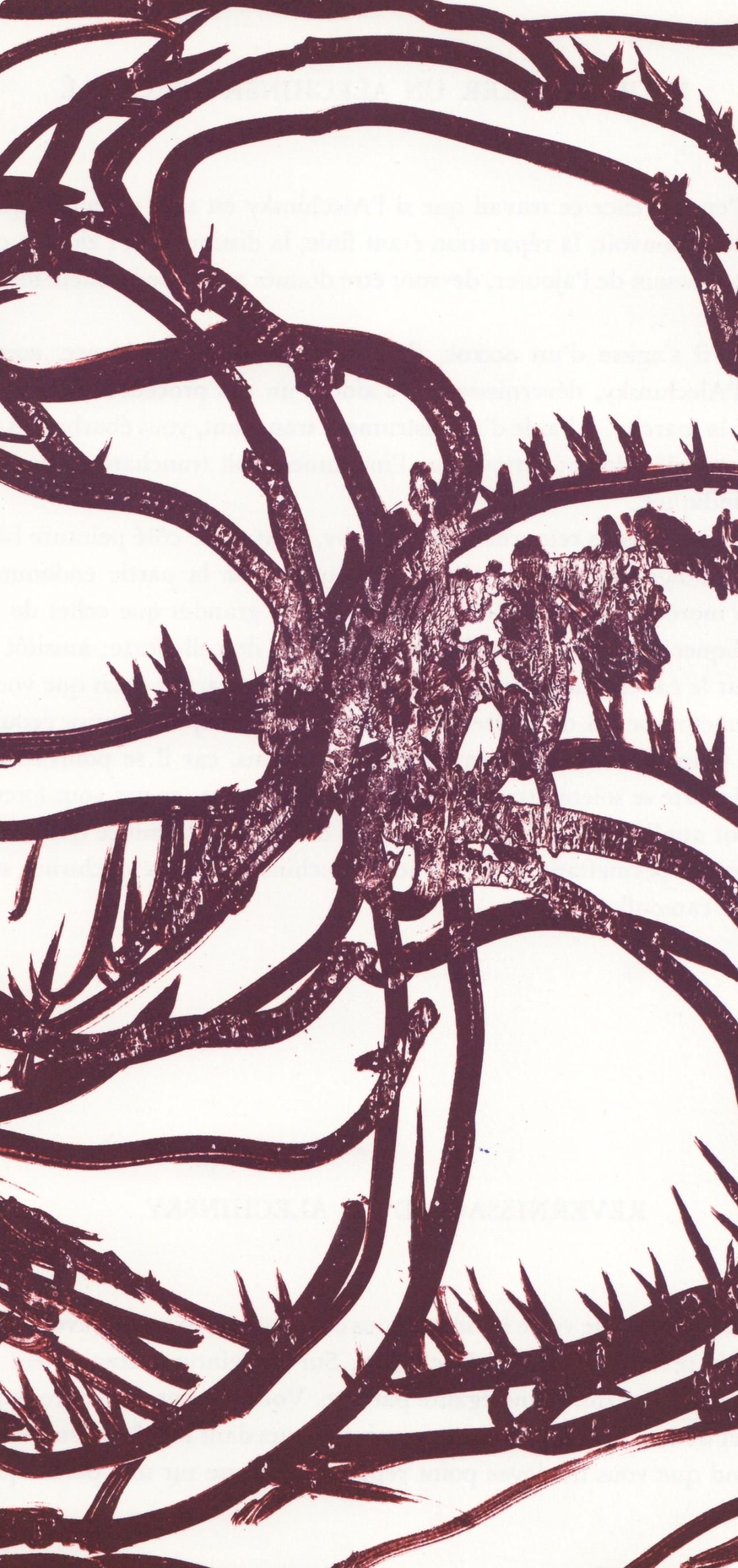 Alechinsky, Composition, Derrière le miroir (d'après) - Print de Pierre Alechinsky