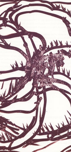 Alechinsky, Composition, Derrière le miroir (after)