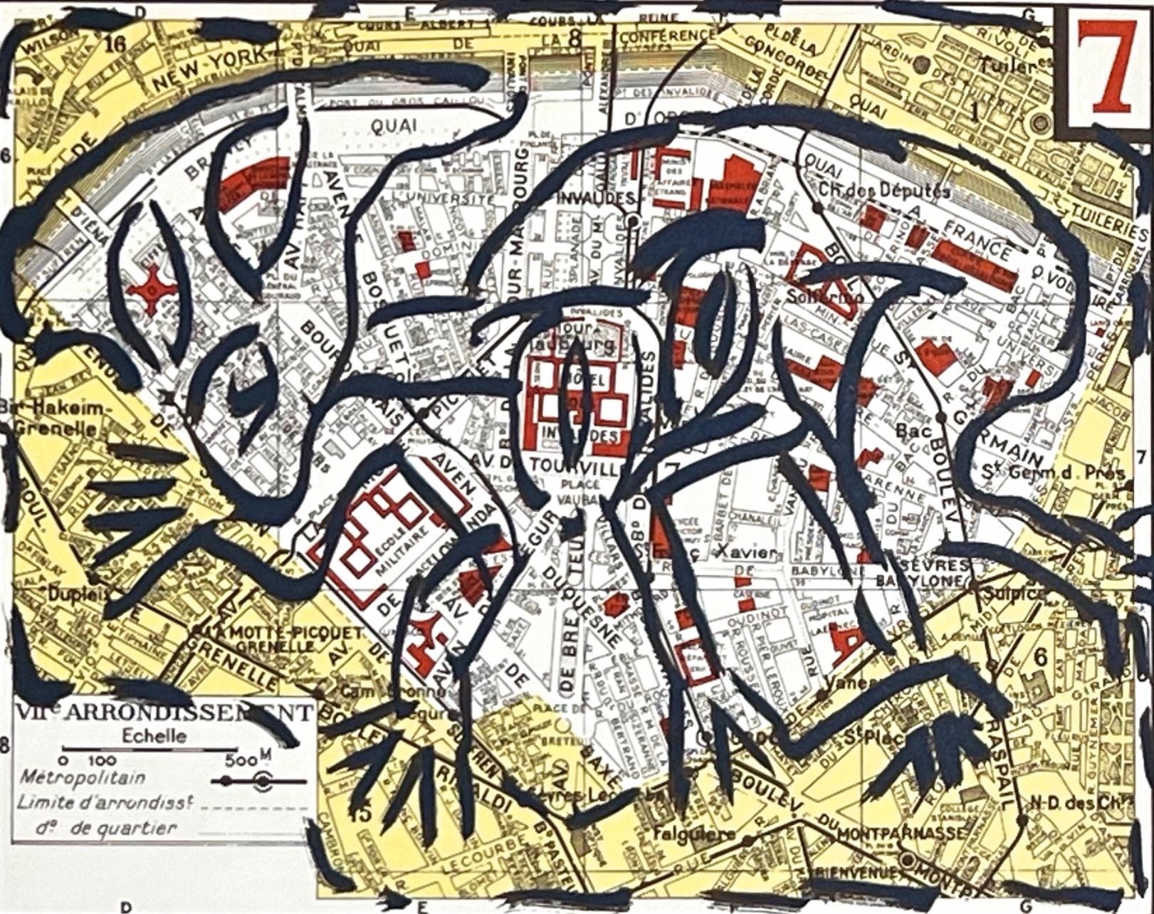 Alechinsky, Composizione, Derrière le miroir (dopo) - Print di Pierre Alechinsky