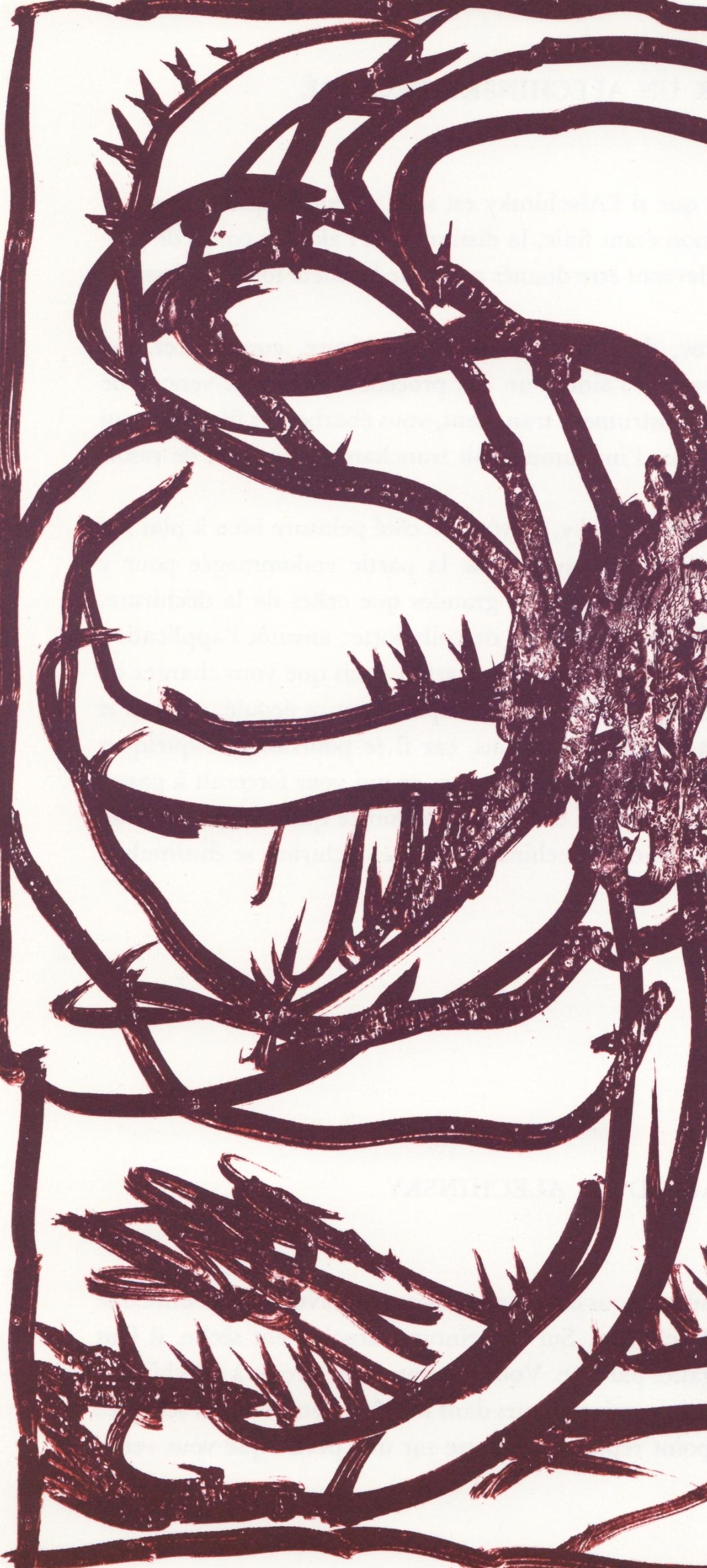 Alechinsky, Composition, Derrière le miroir (d'après) - Moderne Print par Pierre Alechinsky
