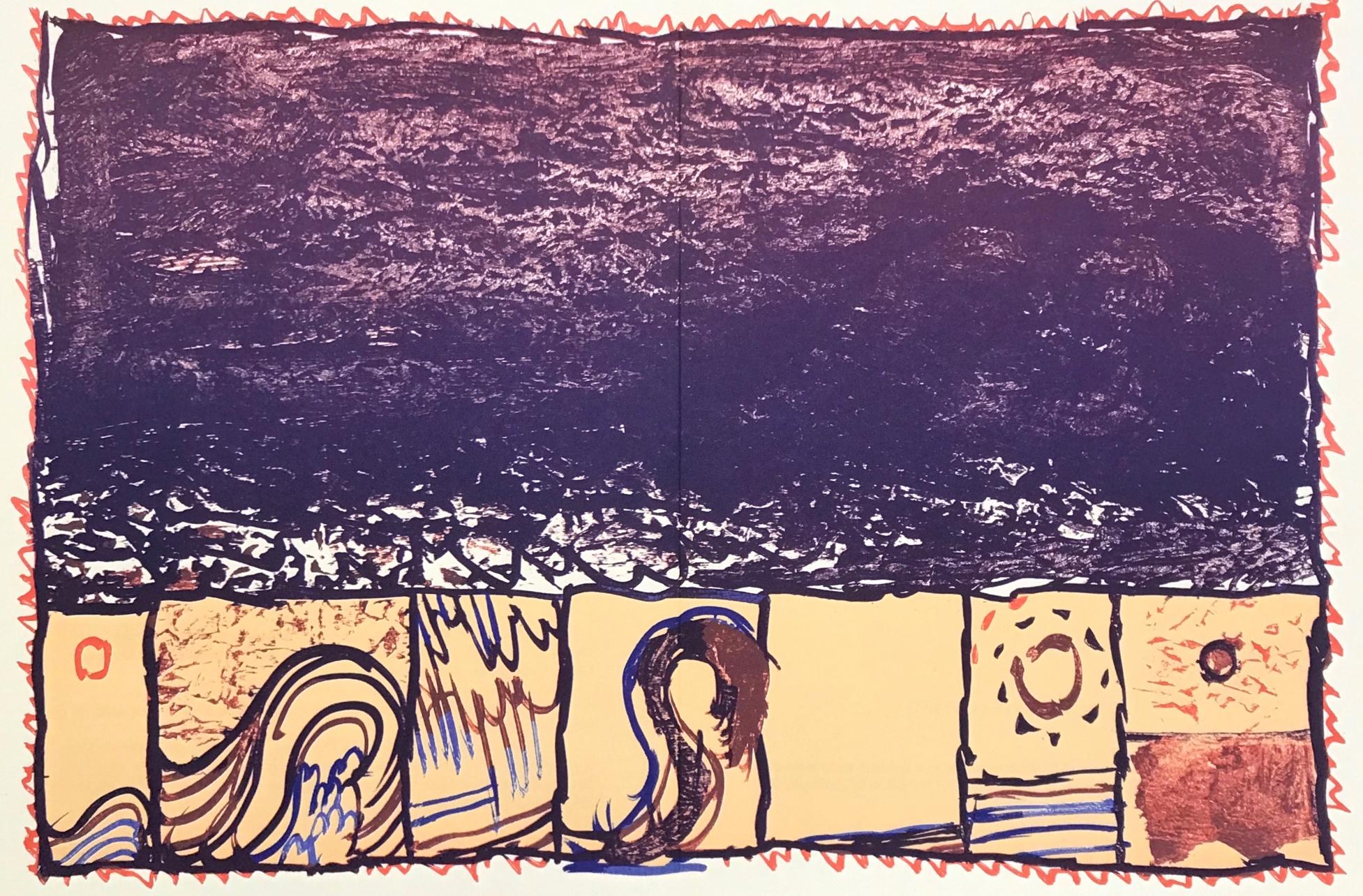 Landscape Print di Pierre Alechinsky - Alechinsky, Composizione, Derrière le miroir (dopo)