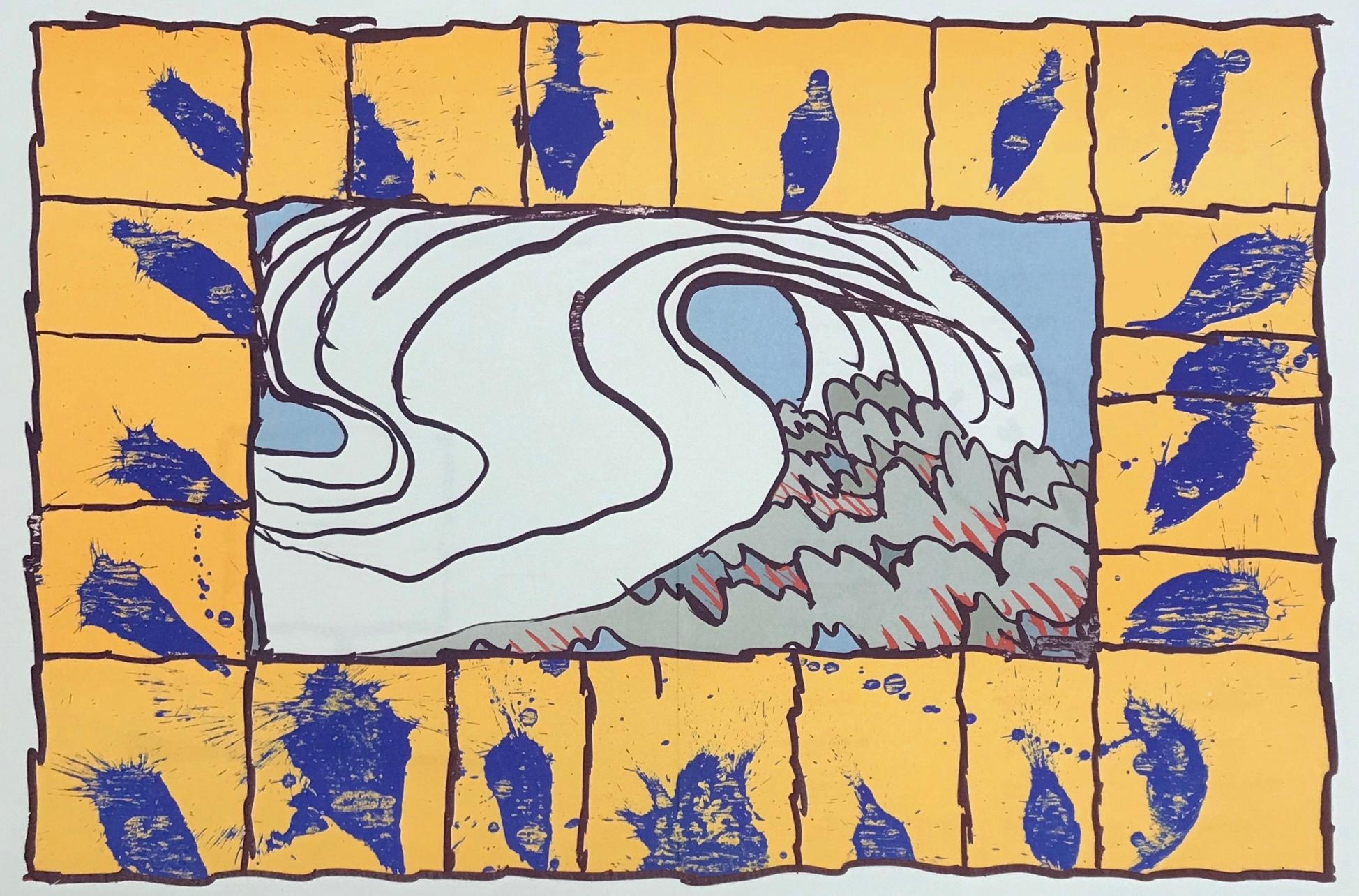 Pierre Alechinsky Abstract Print - Alechinsky, Composition, Derrière le miroir (after)