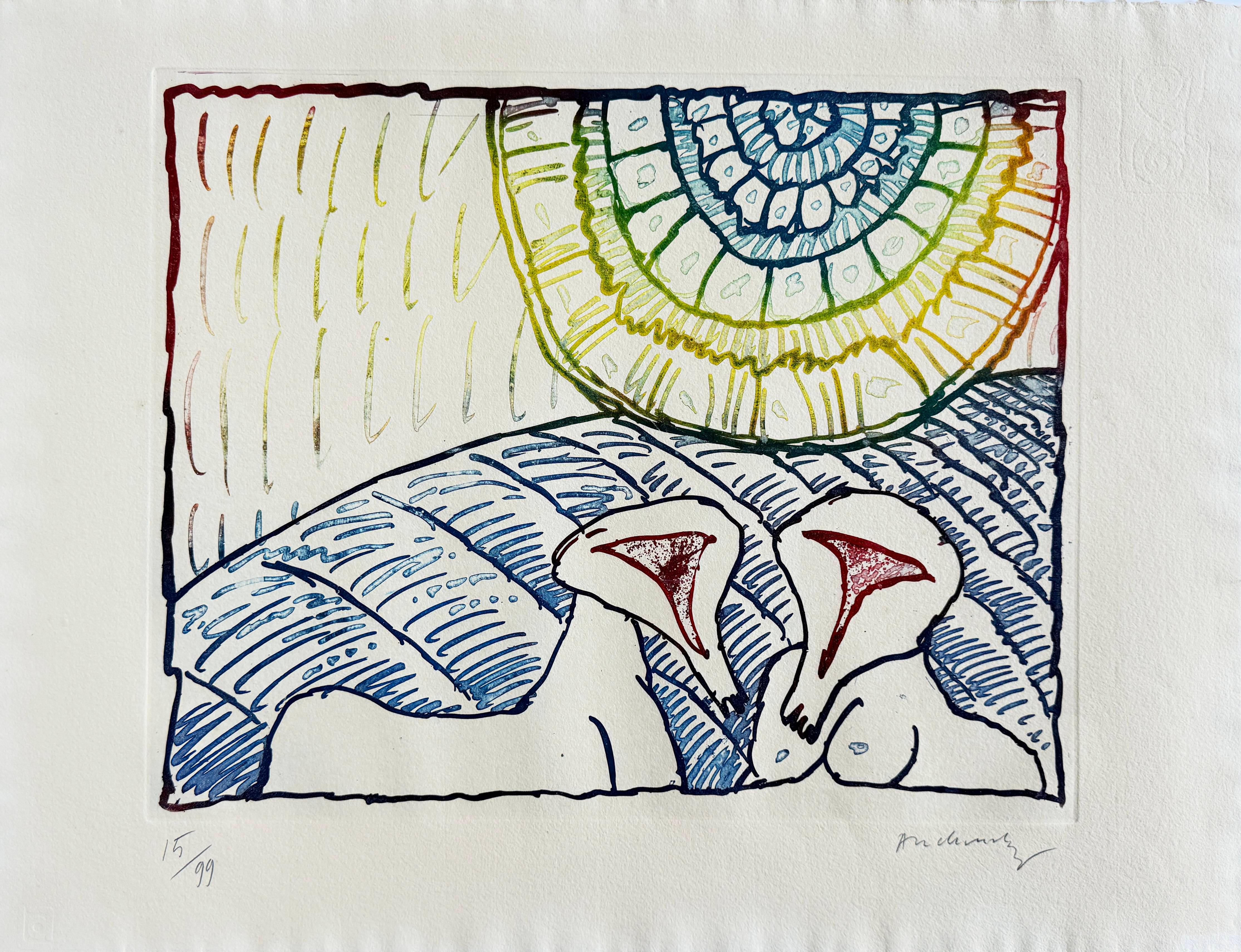 Pierre Alechinsky Print - Astres et désastres