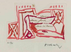Gravure Carta Canta de Pierre Alechinsky - 1987