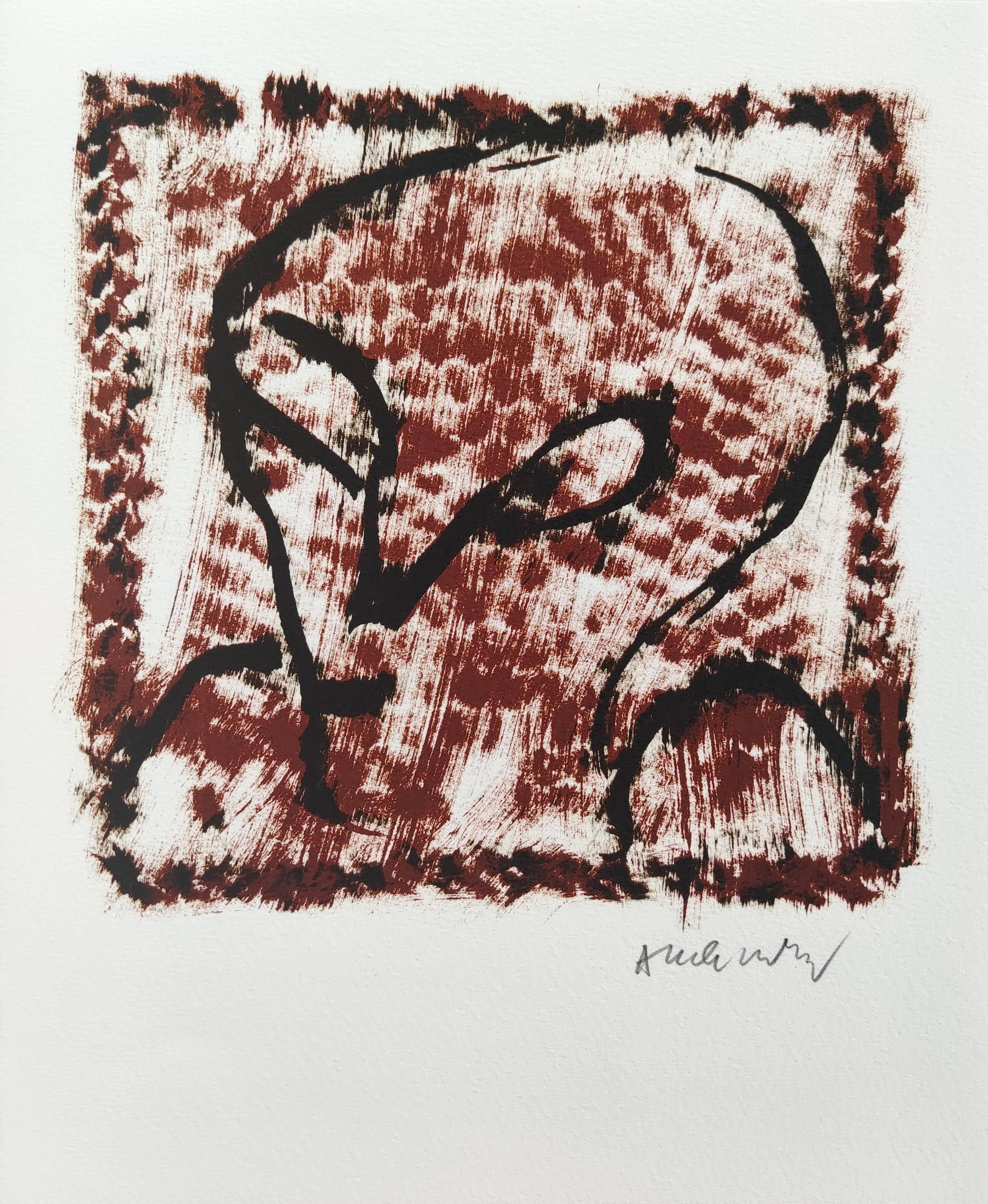 Pierre Alechinsky Print - Choses rapportées du Japon