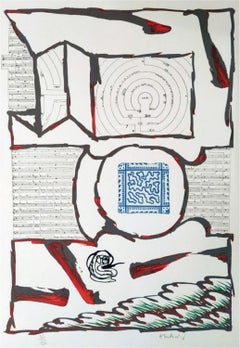 Chutes et panaches, avec extraits de partitions labyrinthiques de Jean-Yves Boss