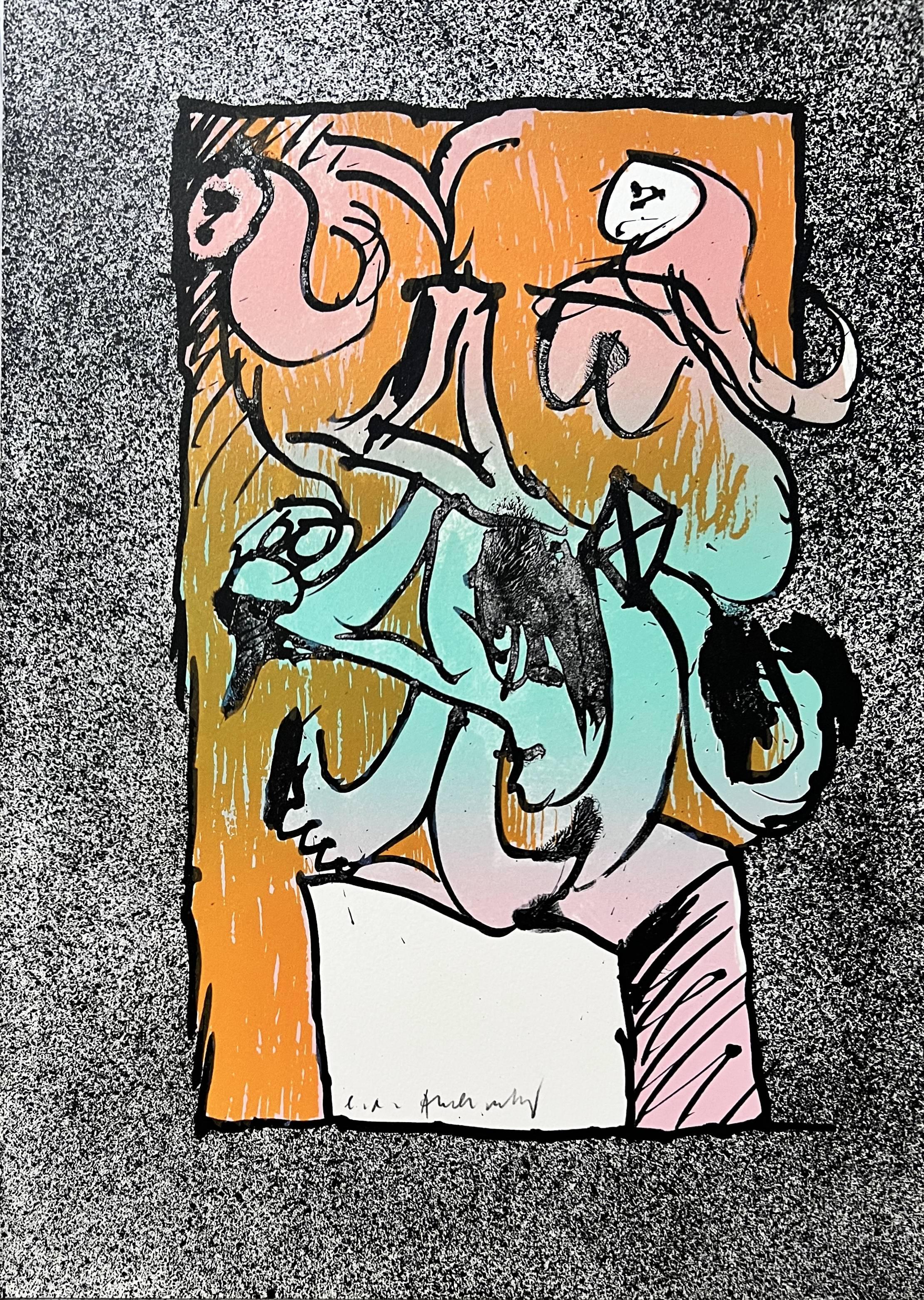 Digitale - Mixed Media Art by Pierre Alechinsky