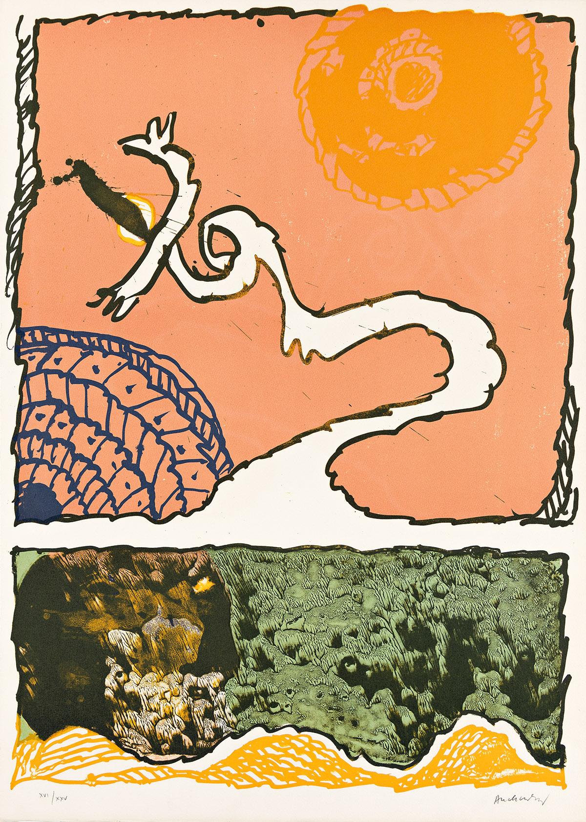 Pierre Alechinsky Print - Gnomes et Gnose