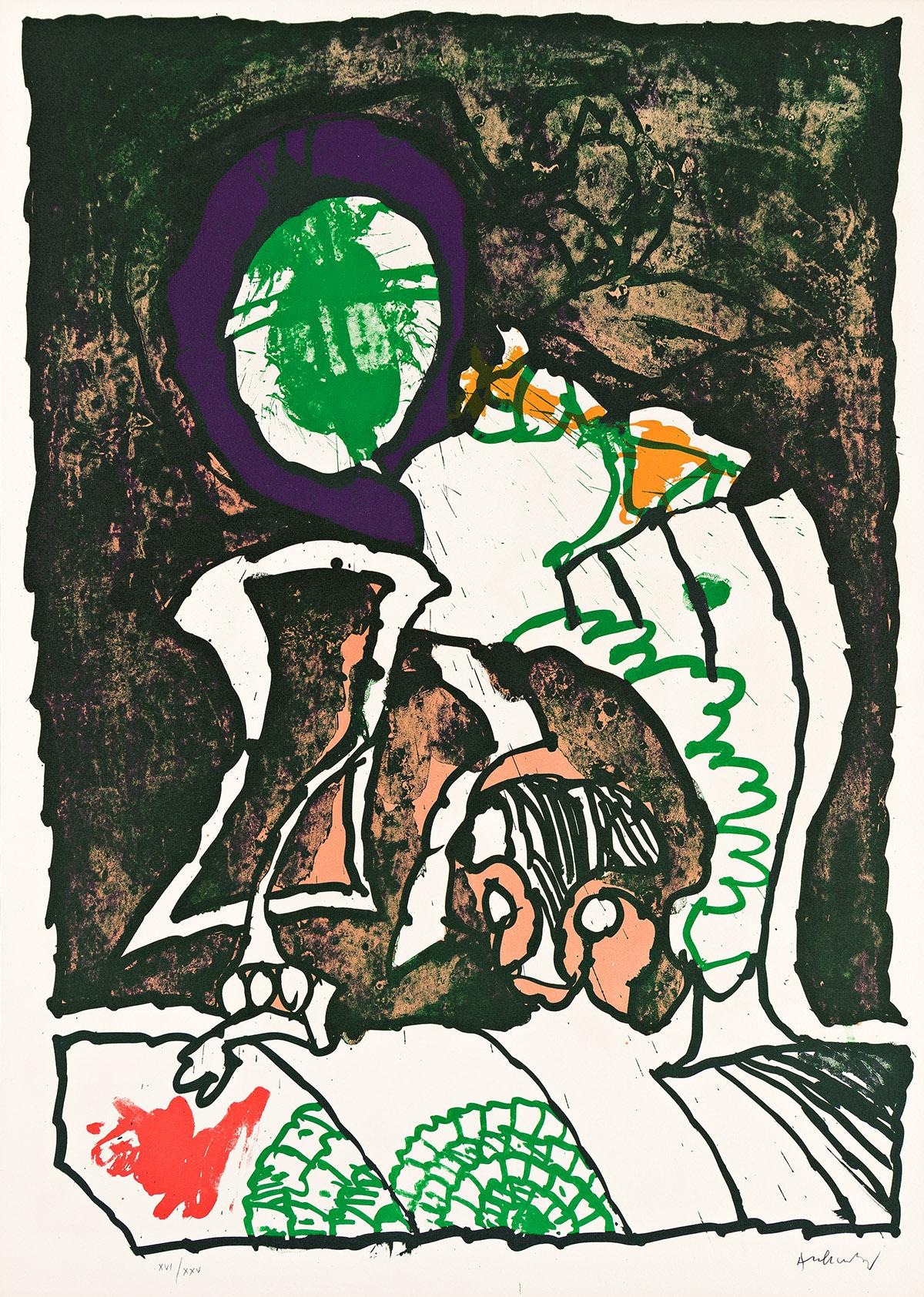 Pierre Alechinsky Print - Gnomes et Gnose