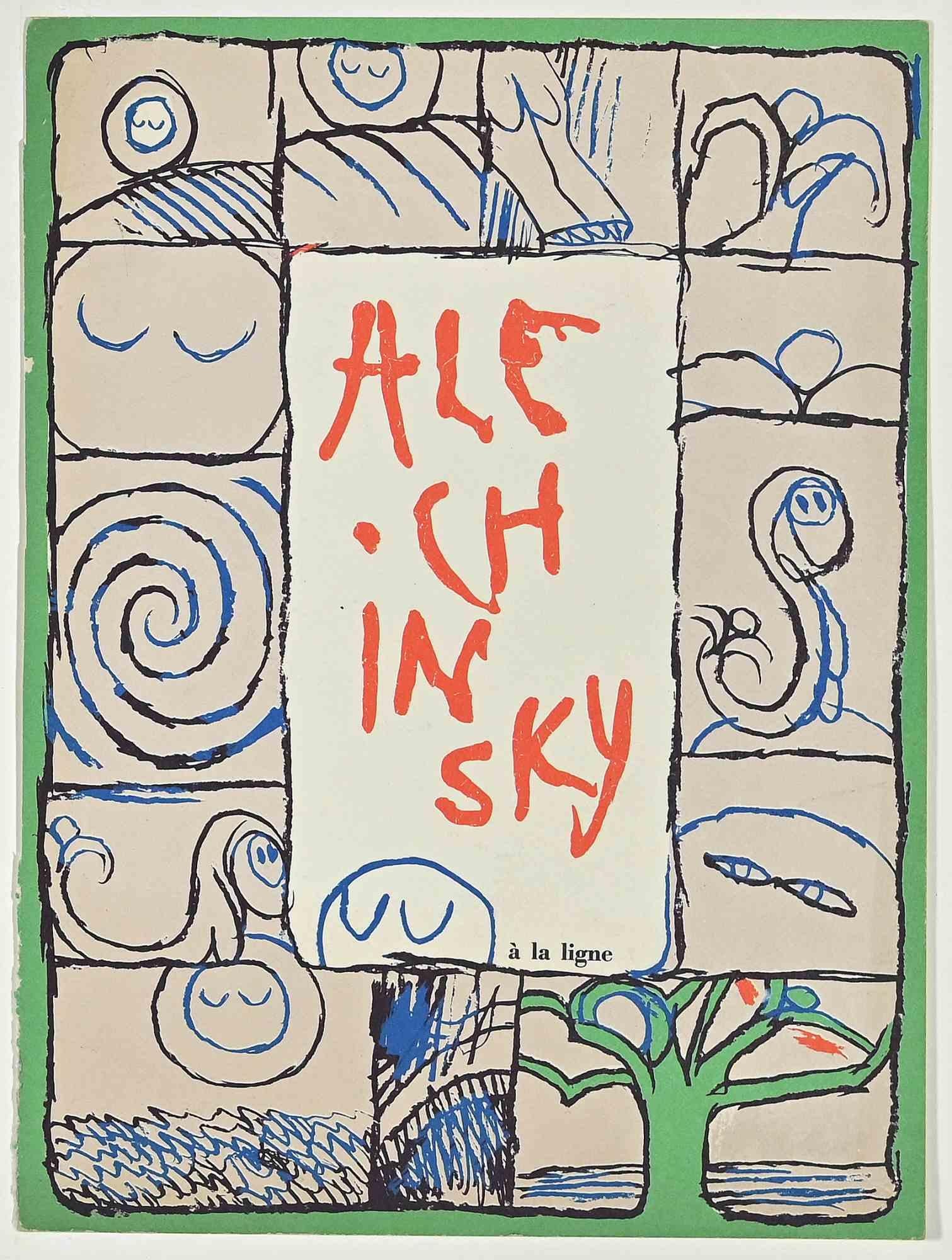  La Ligne - Lithographie de Pierre Alechinsky - 1970 en vente 1