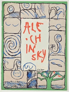 La Ligne - Lithographie de Pierre Alechinsky - 1970