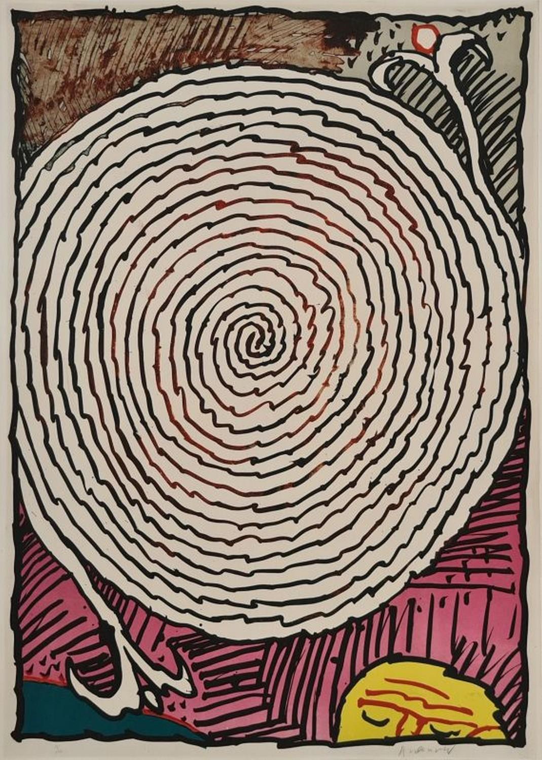 Pierre Alechinsky Abstract Print - Labyrinthe d'apparat IV 