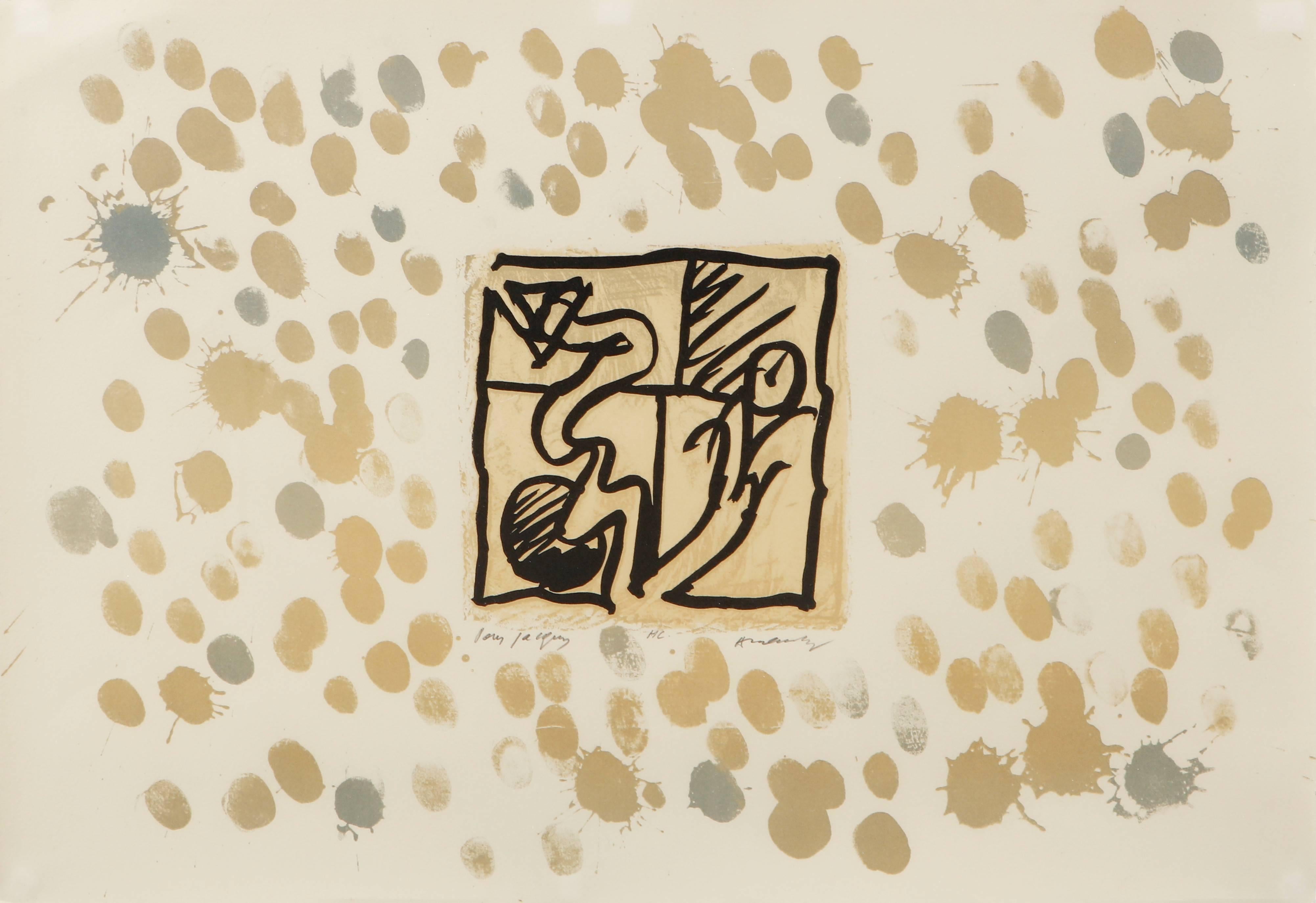 Lino-Litho, Planche IV - Mixed Media Art by Pierre Alechinsky