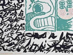 Linolog II - Linocut by Pierre Alechinsky - 1972