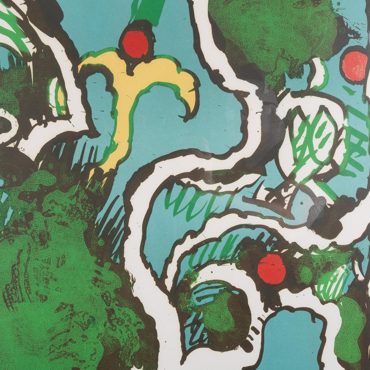 Pierre Alechinsky (1927) - Arbre allumé - Farblithographie auf Papier - 1975 im Angebot 1