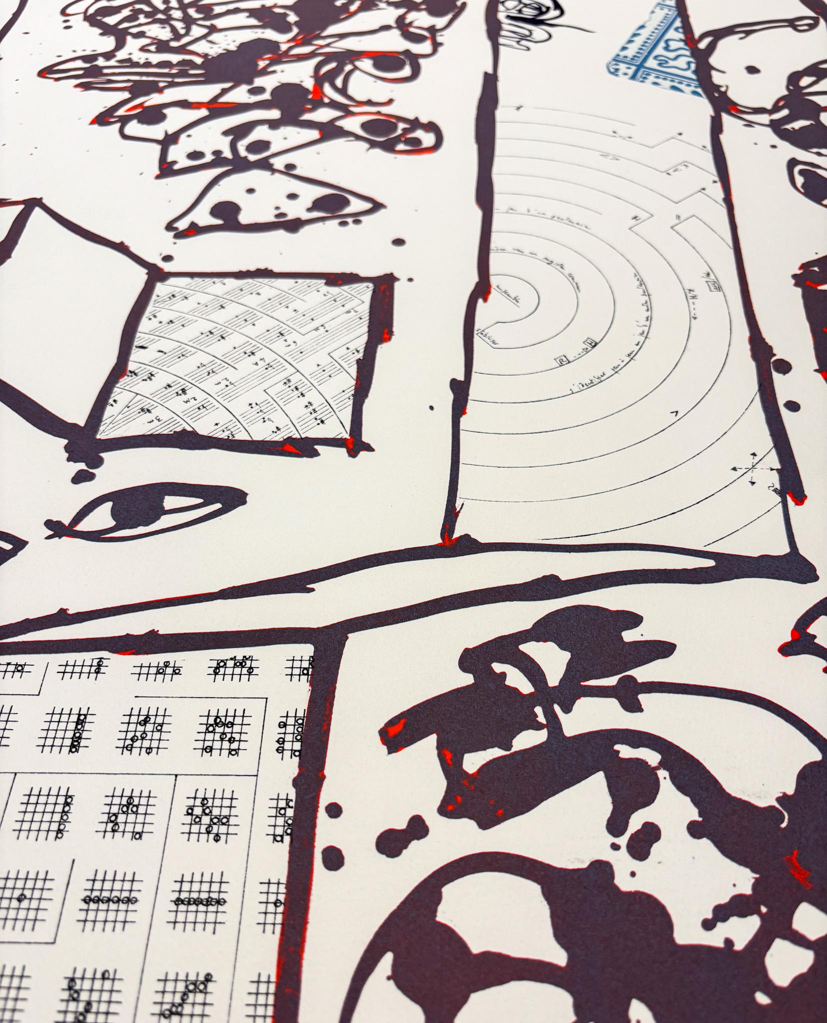 Pierre Alechinsky (1927) - Chutes et panaches - Lithographie sur papier - 2001 en vente 5
