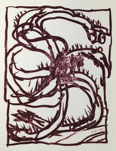 Pierre Alechinsky lithograph (Derriere Le Miroir)