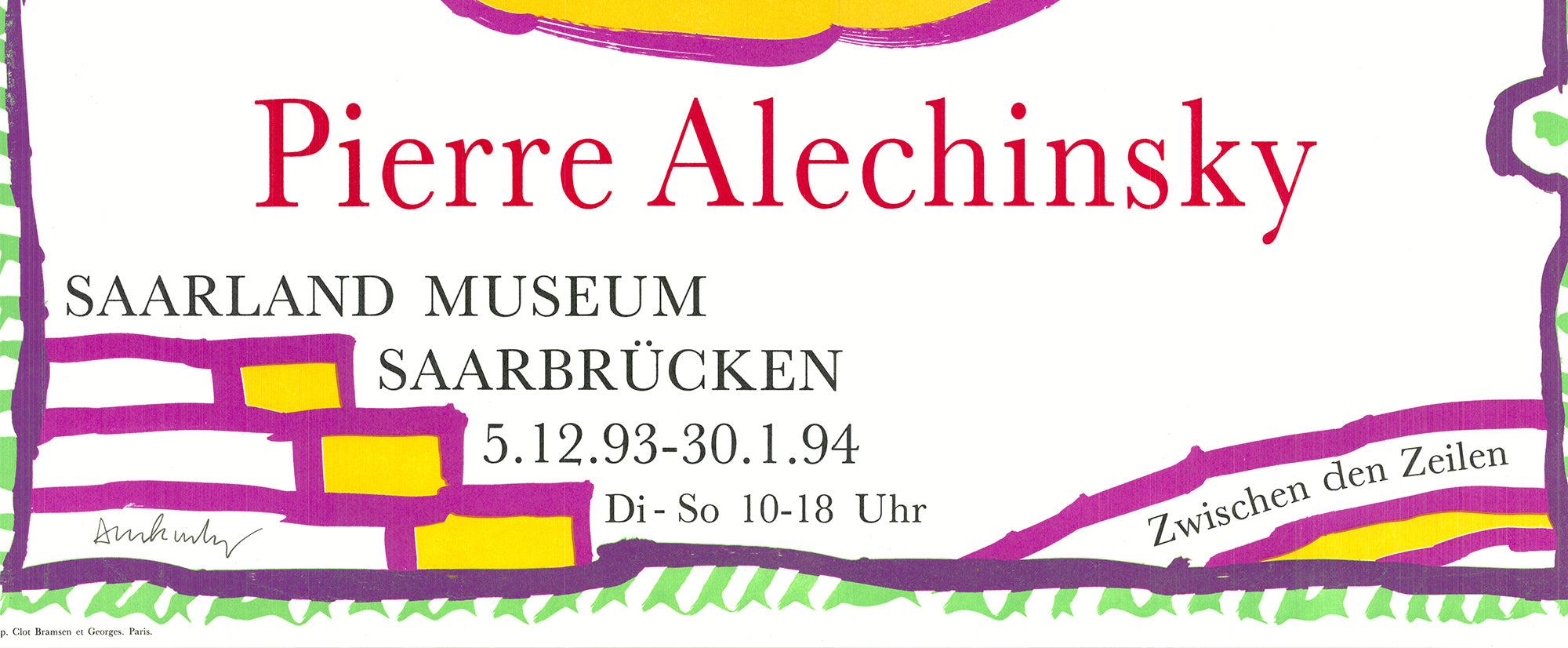 Pierre Alechinsky 'Zwischen Den Zeilen' 1994- Lithograph For Sale 2