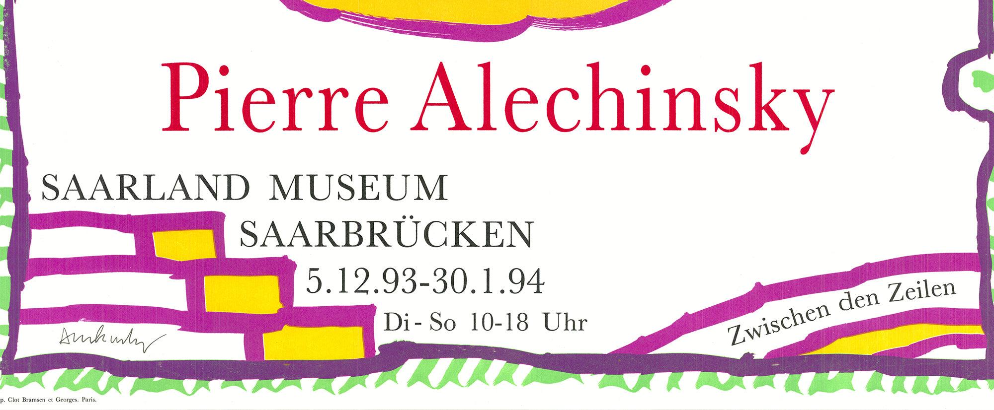 Pierre Alechinsky „Zwischen Den Zeilen“ 1994- Lithographie im Angebot 2