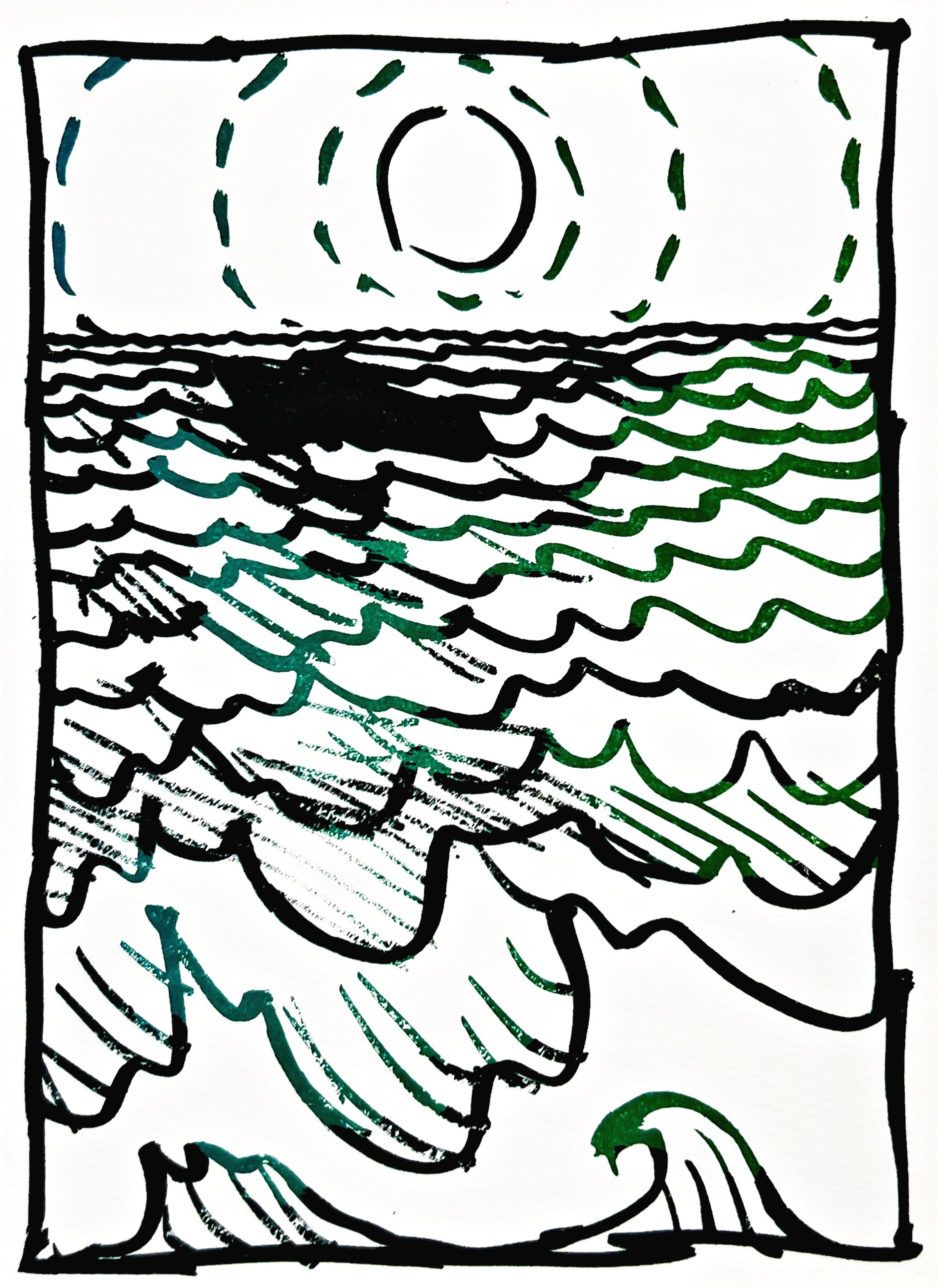 Résumé - Mixed Media Art by Pierre Alechinsky