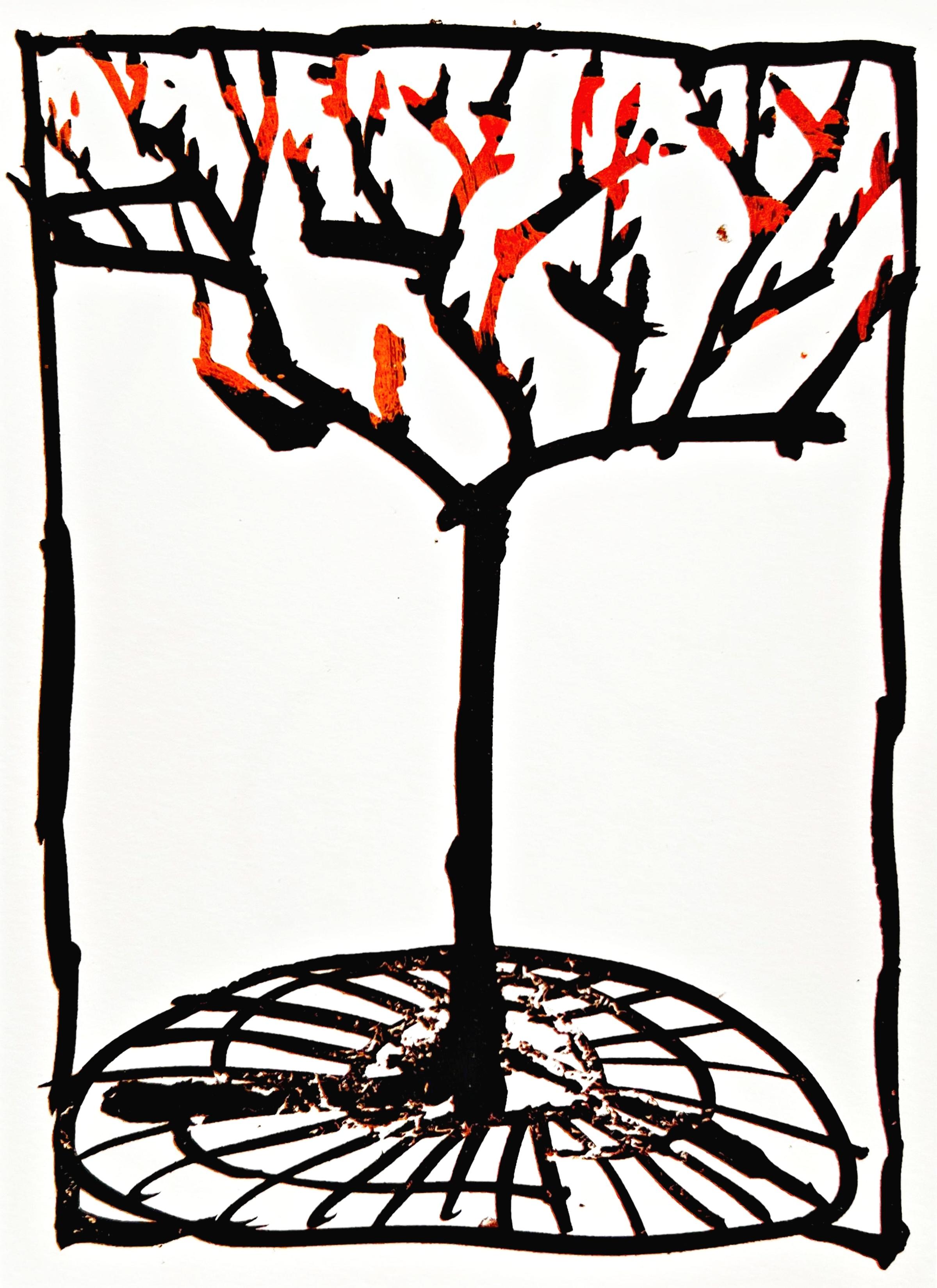 Résumé - Mixed Media Art by Pierre Alechinsky