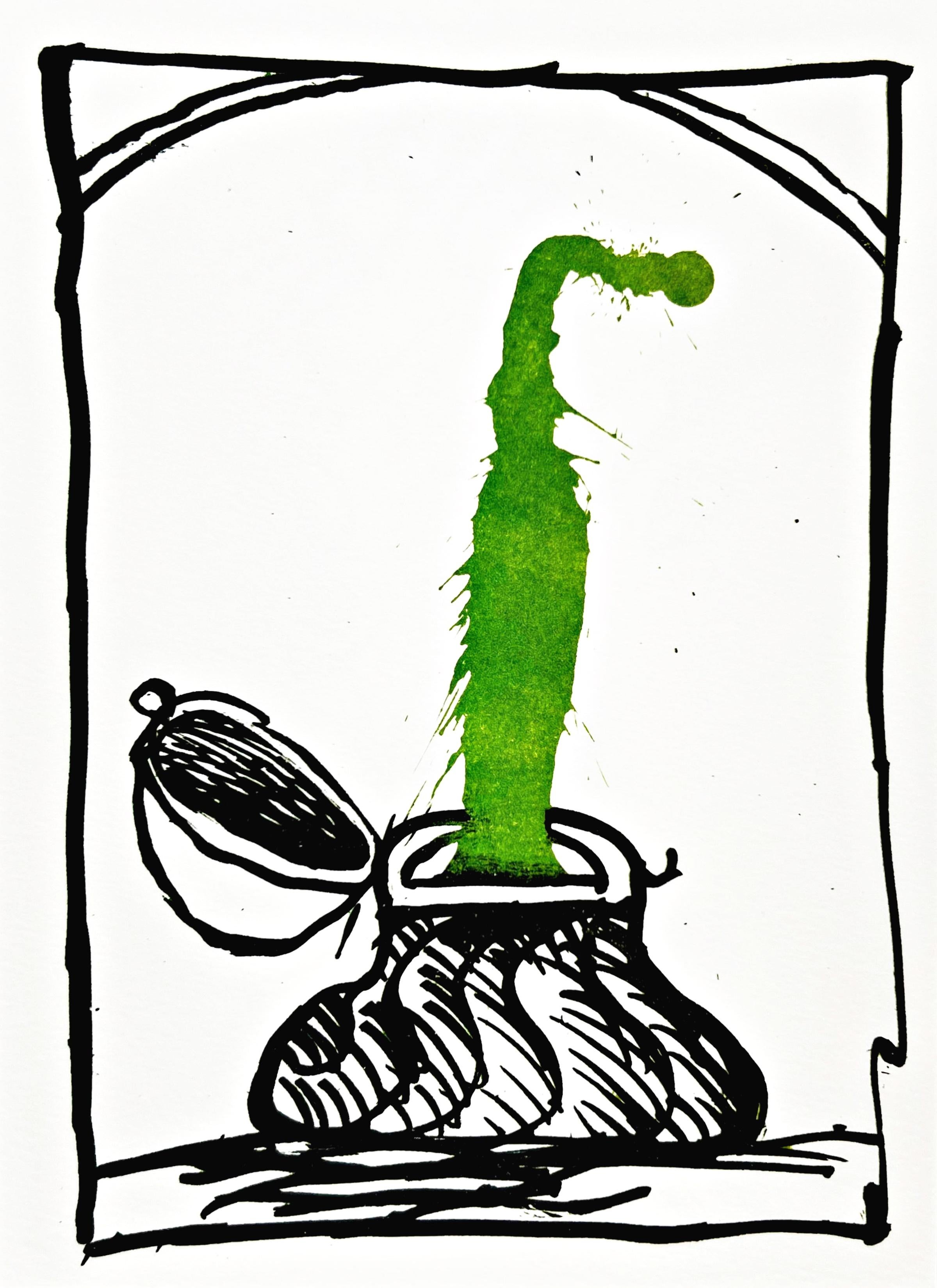 Résumé - Mixed Media Art by Pierre Alechinsky