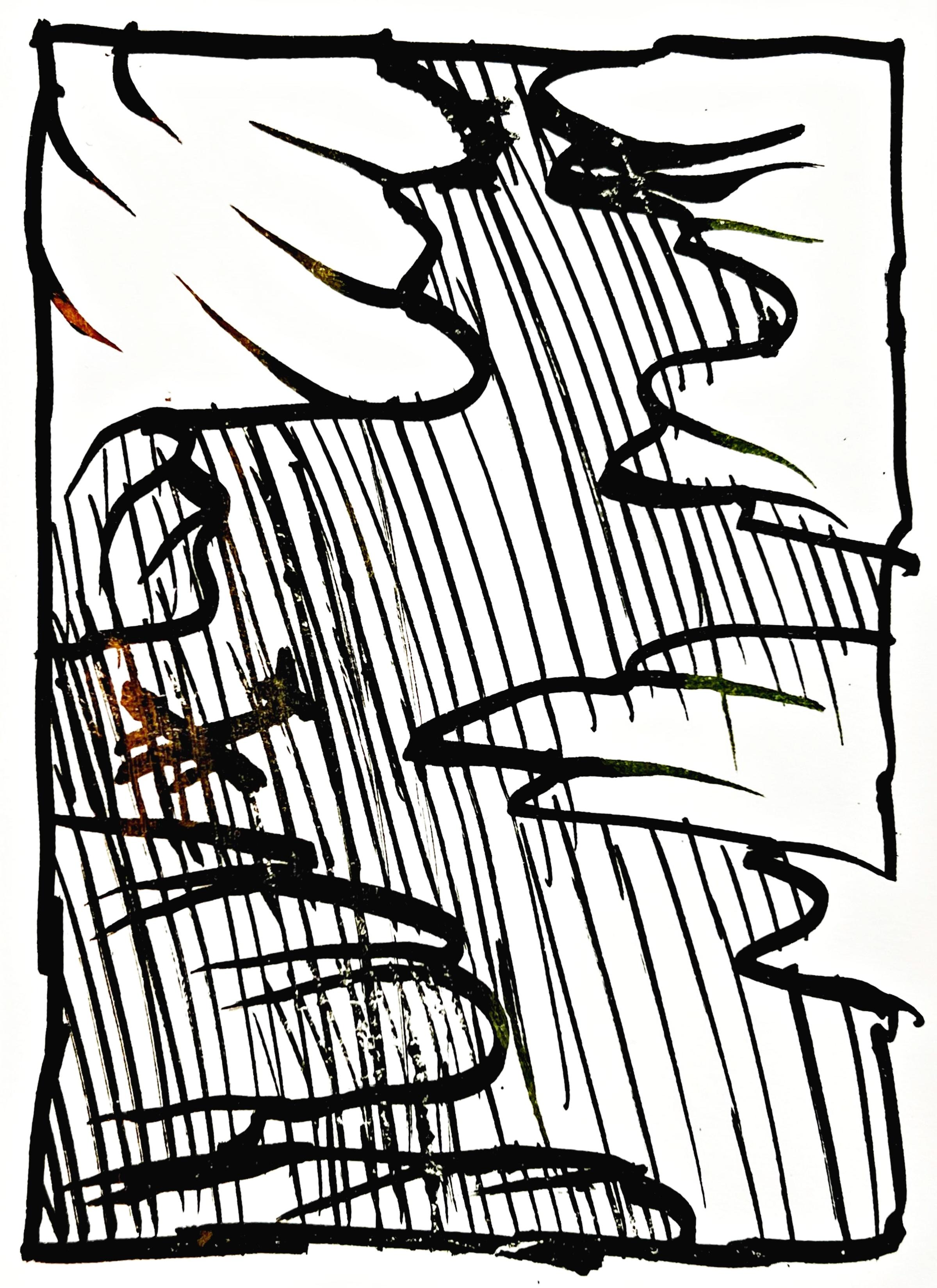 Résumé - Mixed Media Art by Pierre Alechinsky