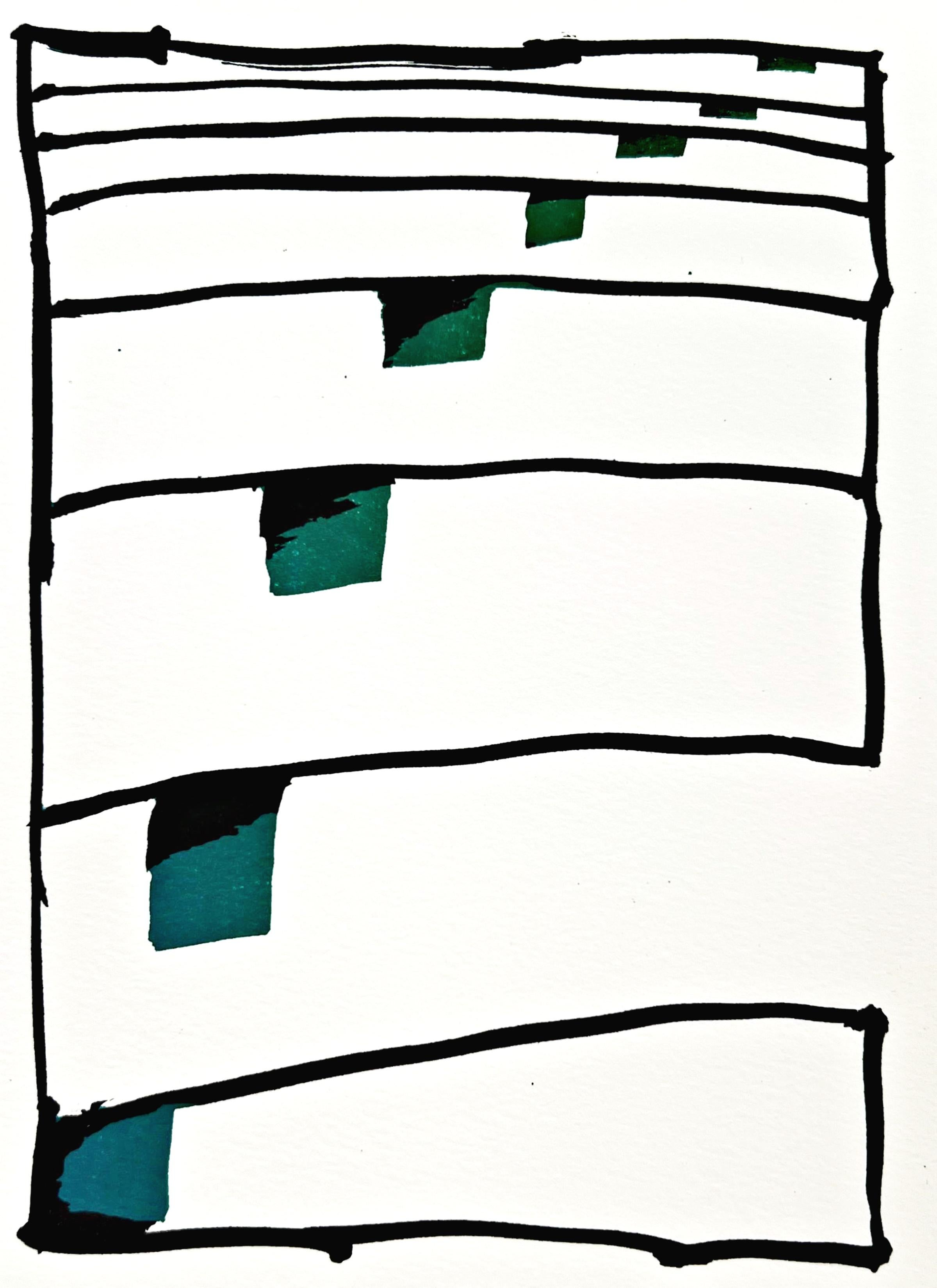 Résumé - Mixed Media Art by Pierre Alechinsky