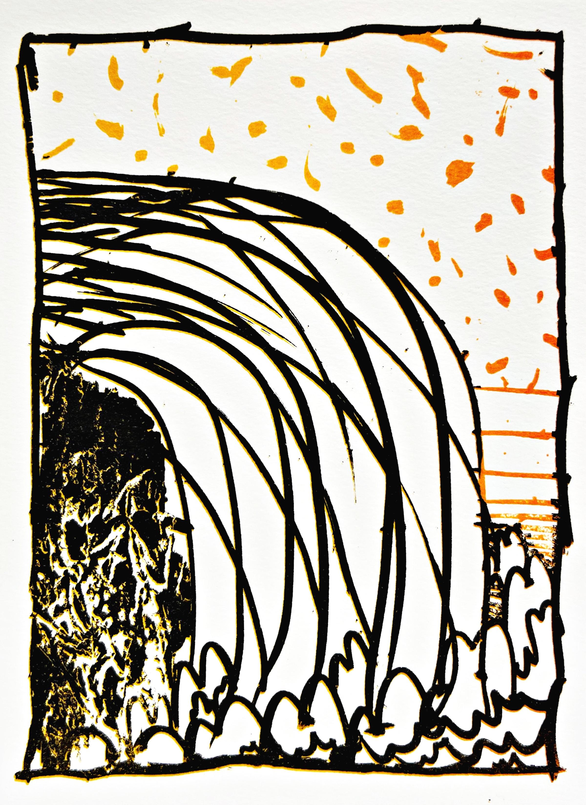 Pierre Alechinsky Print - Résumé