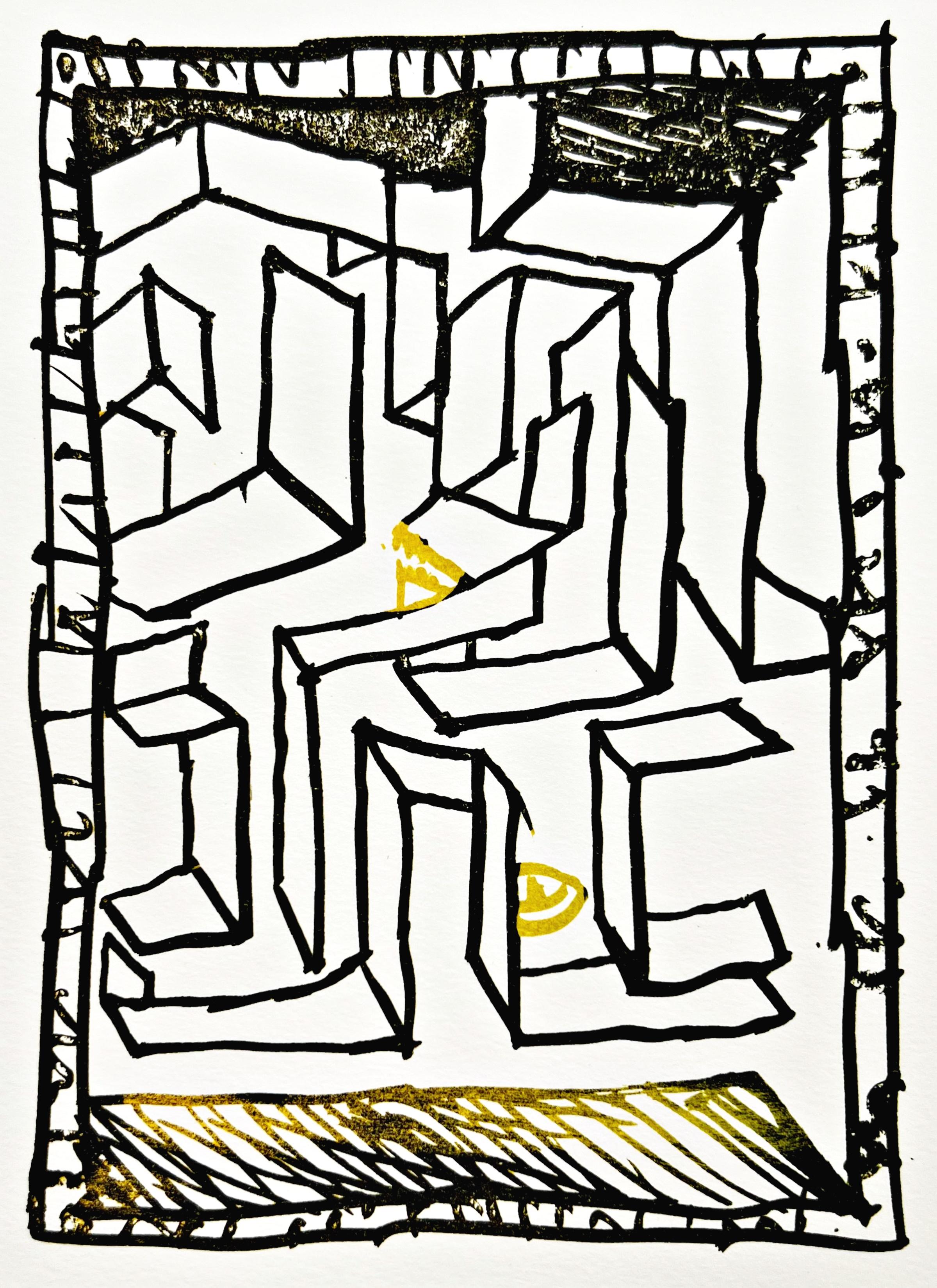 Résumé - Mixed Media Art by Pierre Alechinsky