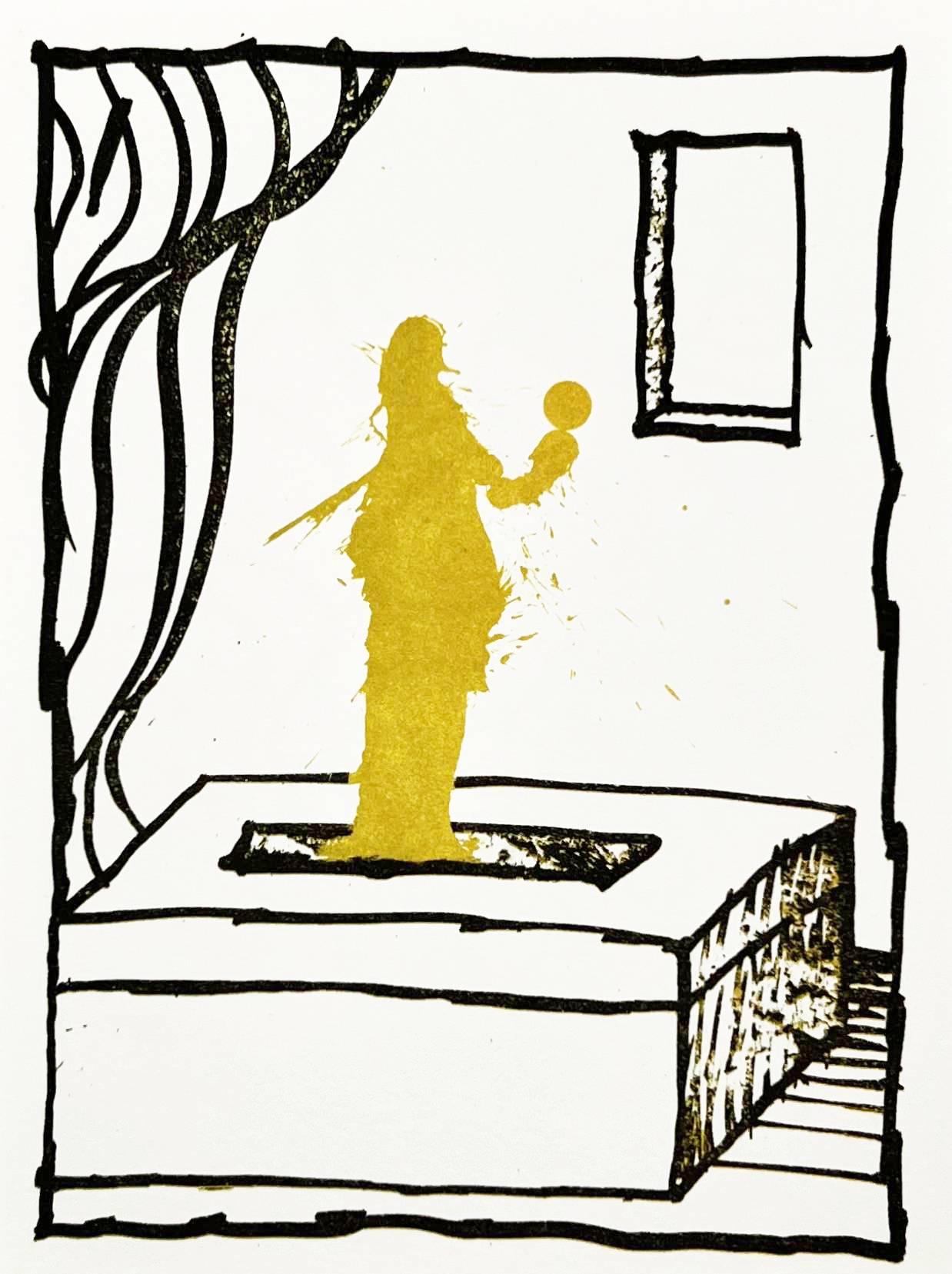 Résumé - Mixed Media Art by Pierre Alechinsky