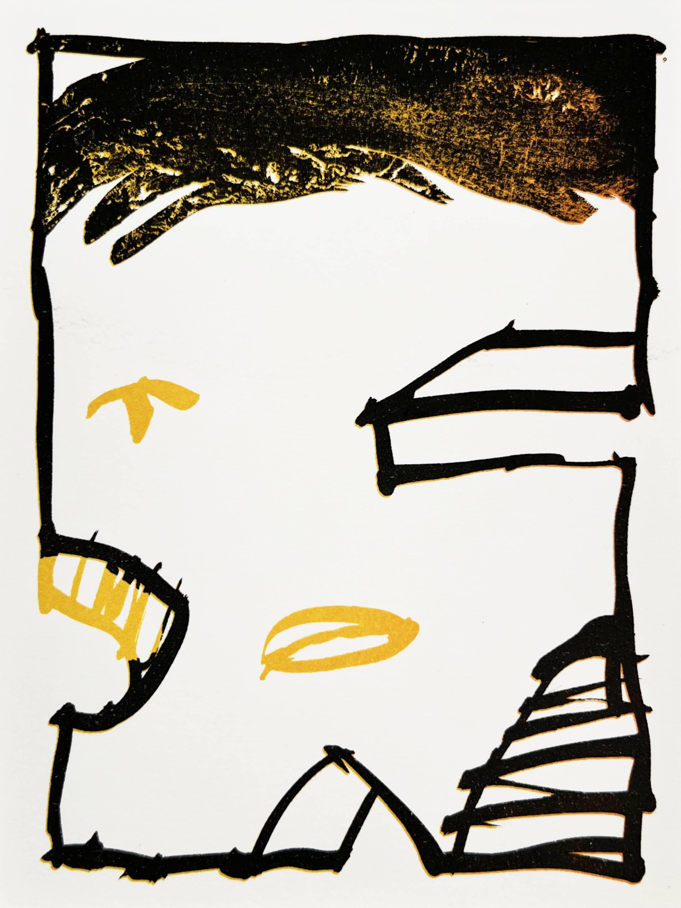 Résumé - Mixed Media Art by Pierre Alechinsky