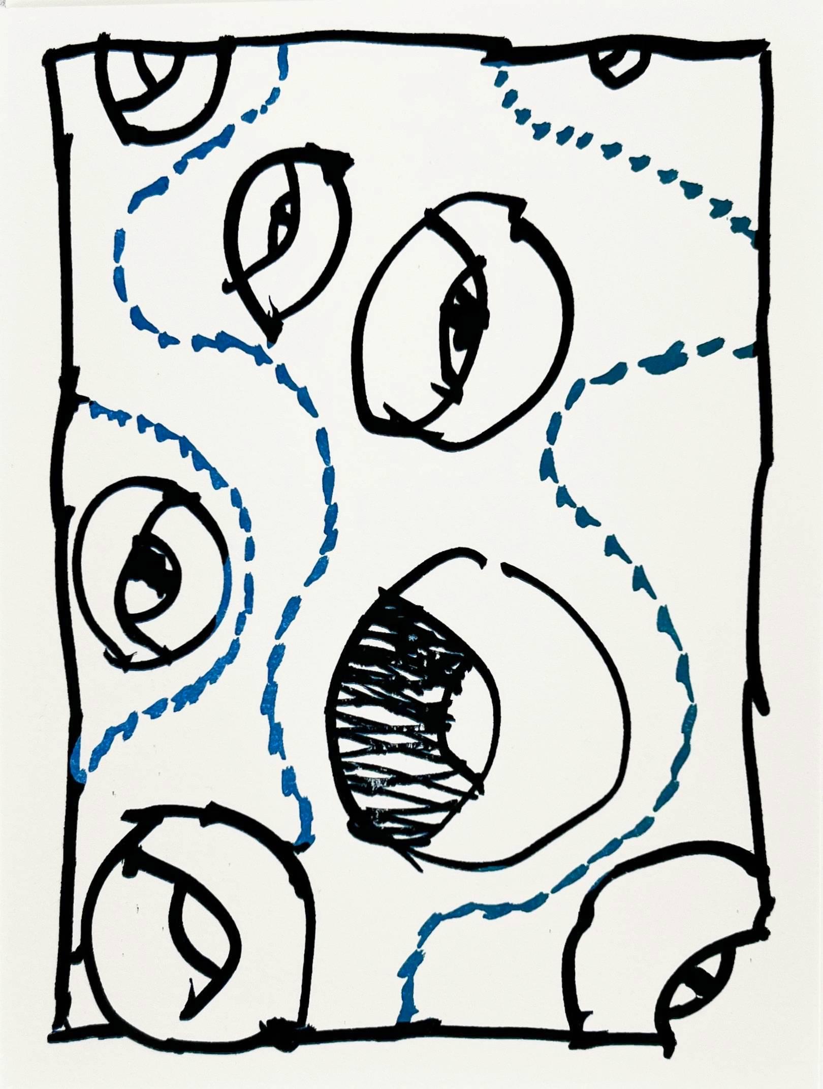 Résumé - Mixed Media Art by Pierre Alechinsky