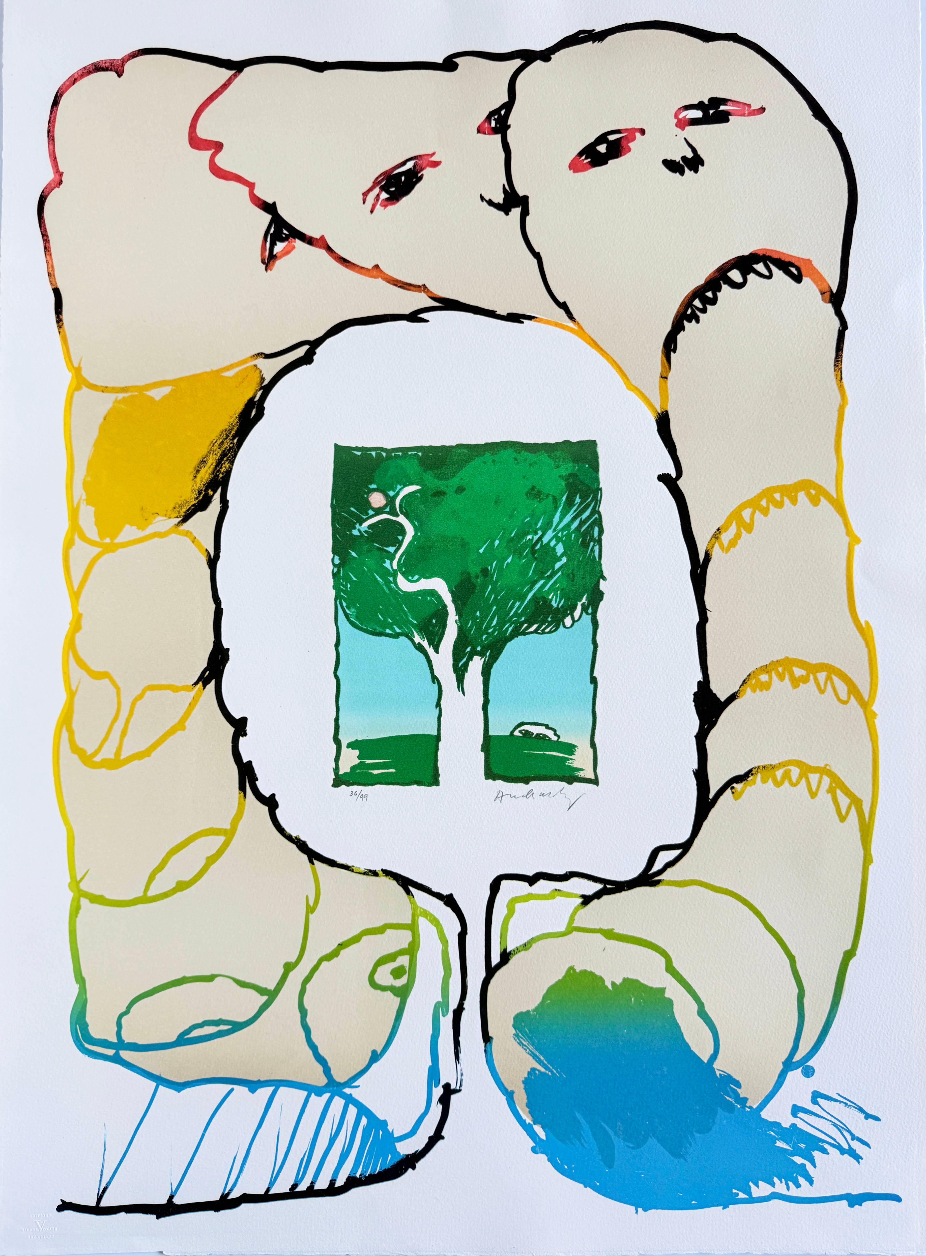 Retour aux sources - Mixed Media Art by Pierre Alechinsky