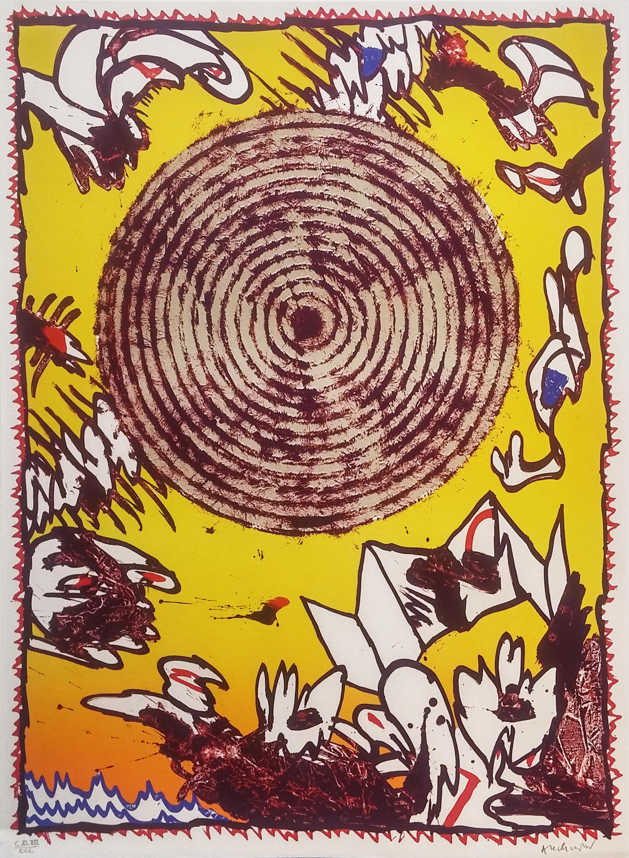 Abstract Print de Pierre Alechinsky - SEÚL