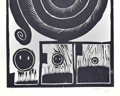 Spiral I - Woodcut Print by Pierre Alechinsky - 1970