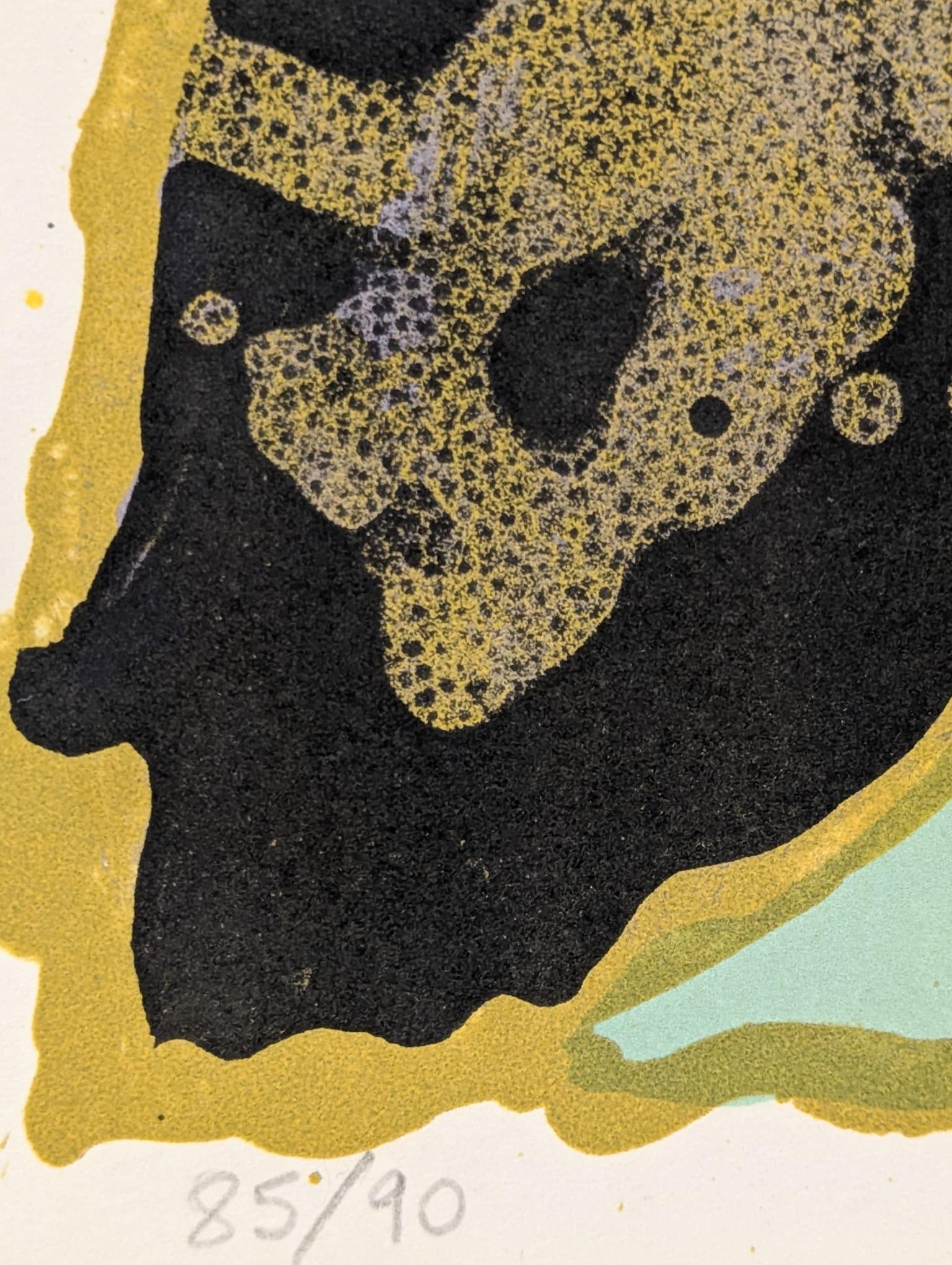 Vulcanologie - planche 7 - Print Astratto di Pierre Alechinsky
