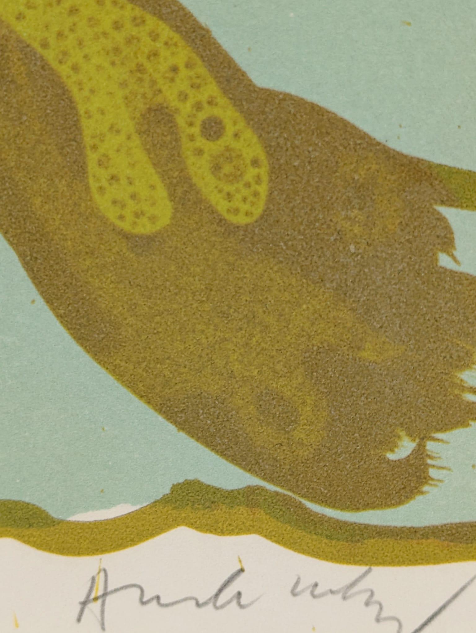 Vulcanologie - planche 7 - Abstract Print Beige di Pierre Alechinsky