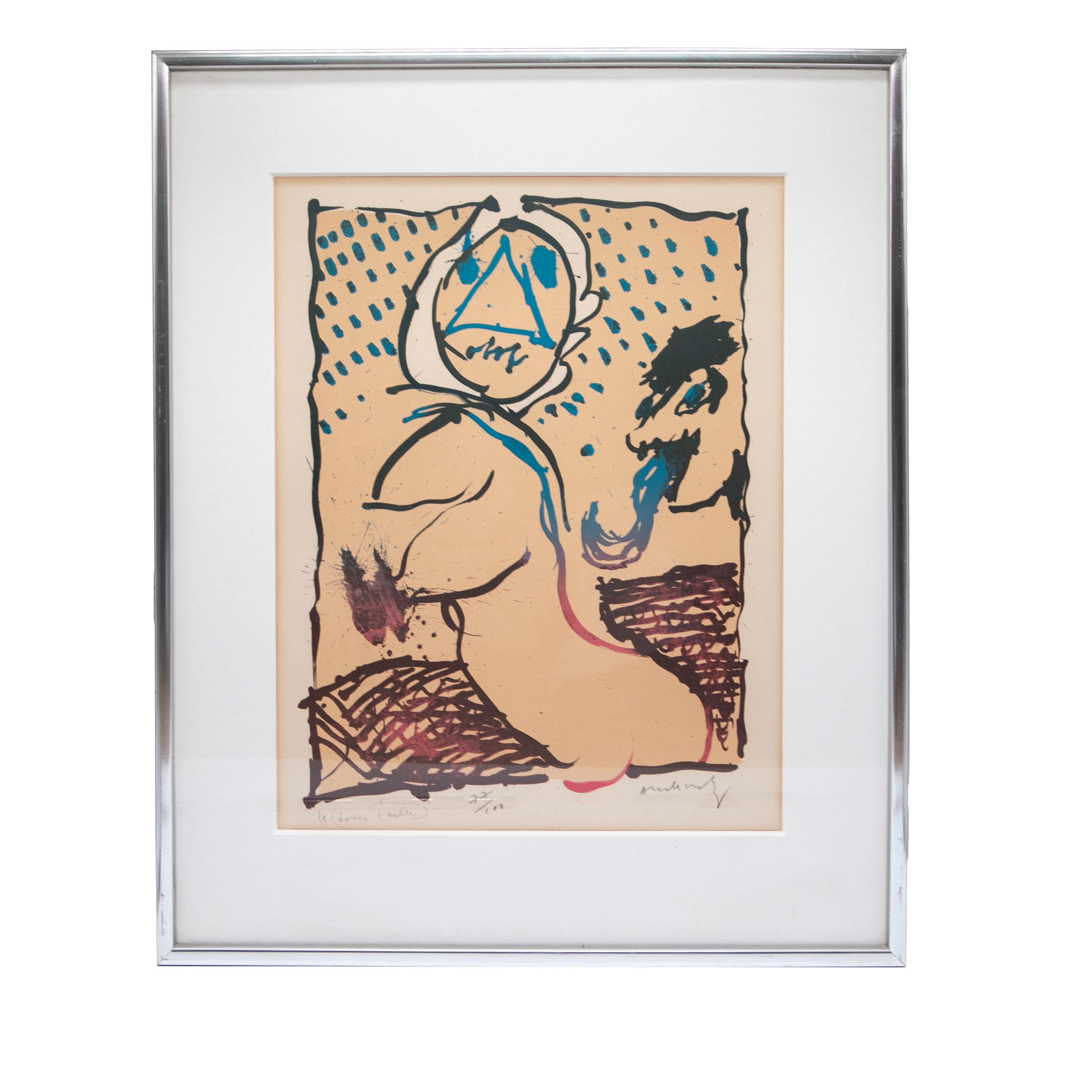 Litografía, firmada Alechinsky 77/100. Enmarcado en passepartout.

Tamaño de la mira: 49 x 38
Marco: 69 x 56
Marco de madera plateada con cristal.


Pierre Alechinsky es un artista belga conocido por formar parte del grupo COBRA, un movimiento de