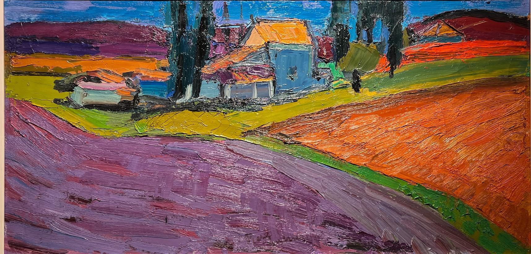Lavender Fields; Landscape Provençal Pierre Ambrogiani (France, 1905-1985) 1