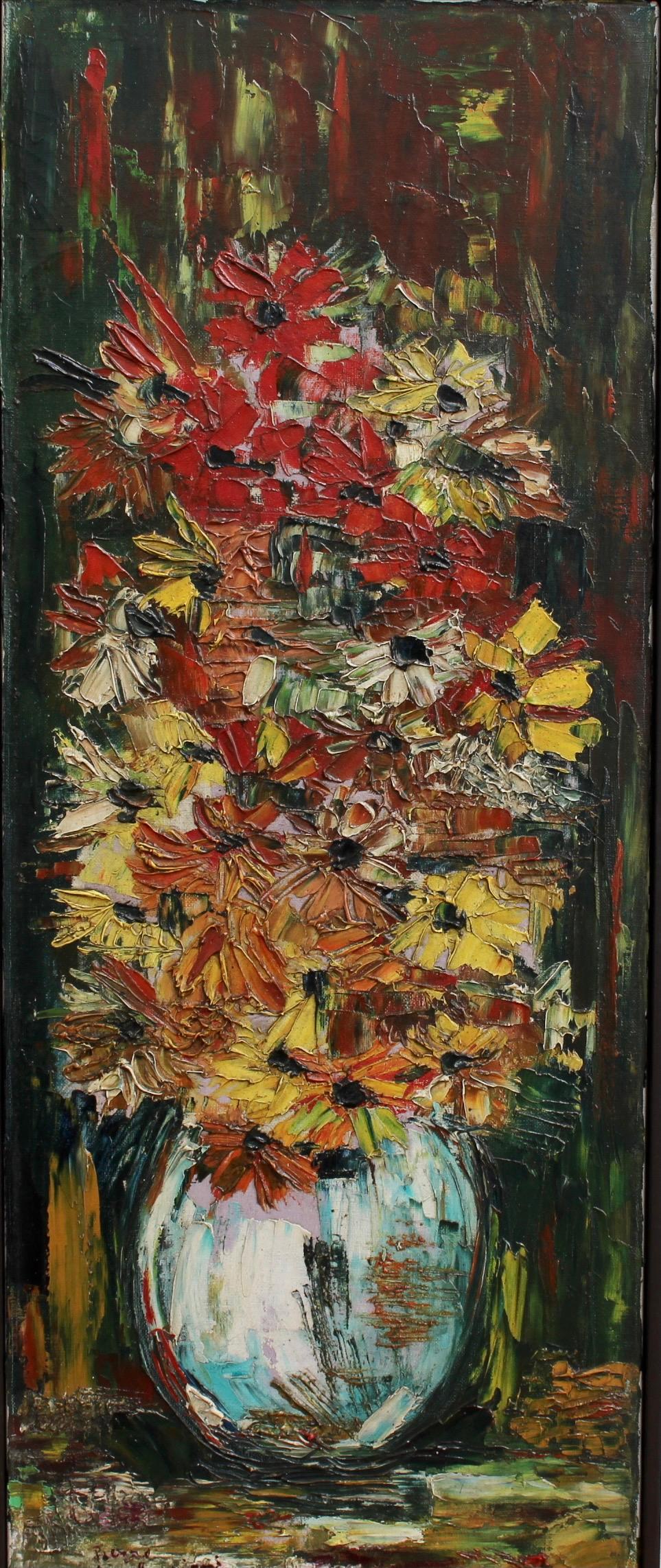 Still-Life Painting Pierre Ambrogiani - Nature morte aux fleurs des champs