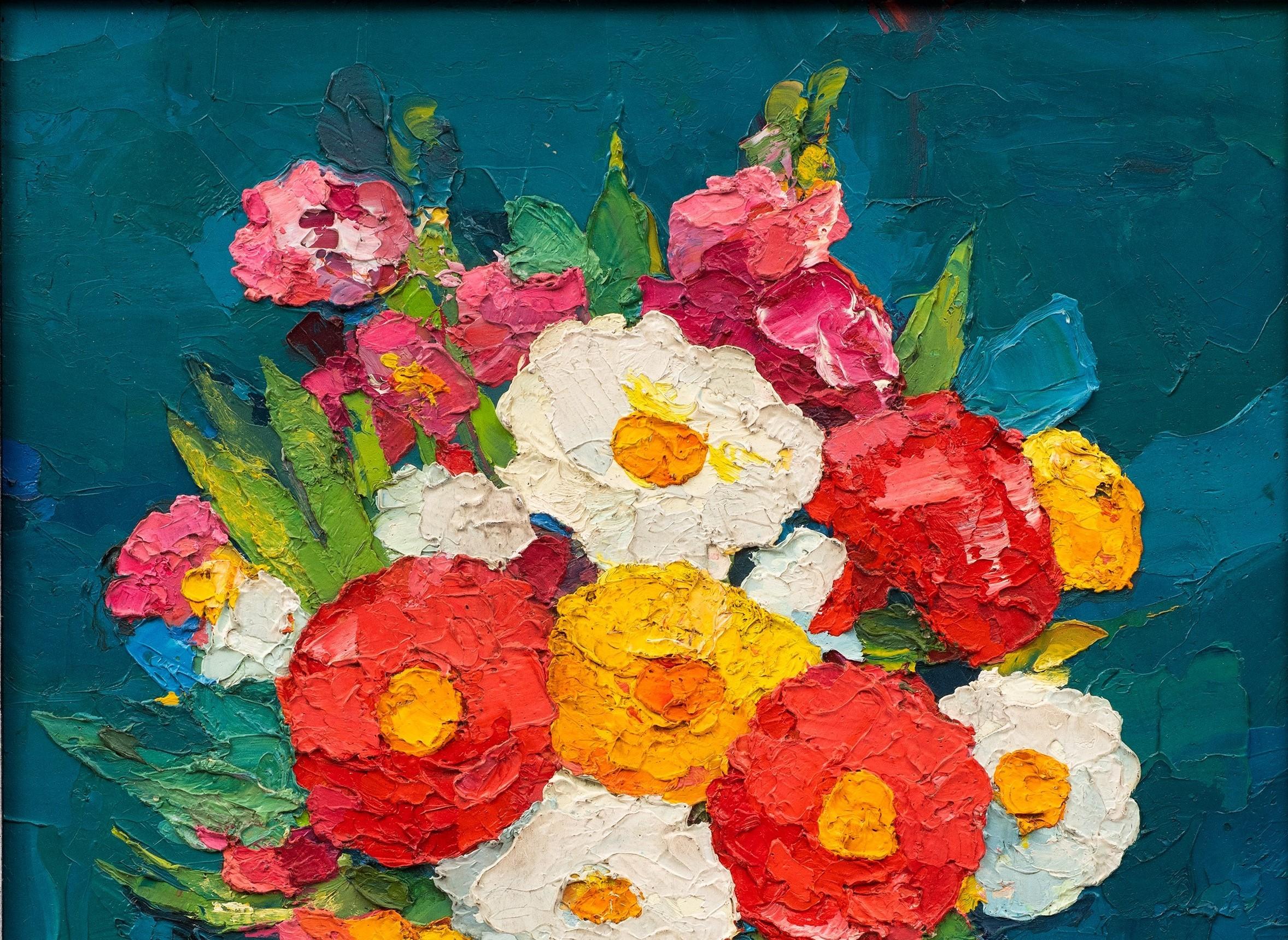 Still of Flowers in a Blue Vase Pierre Ambrogiani (France, 1905-1985) en vente 8